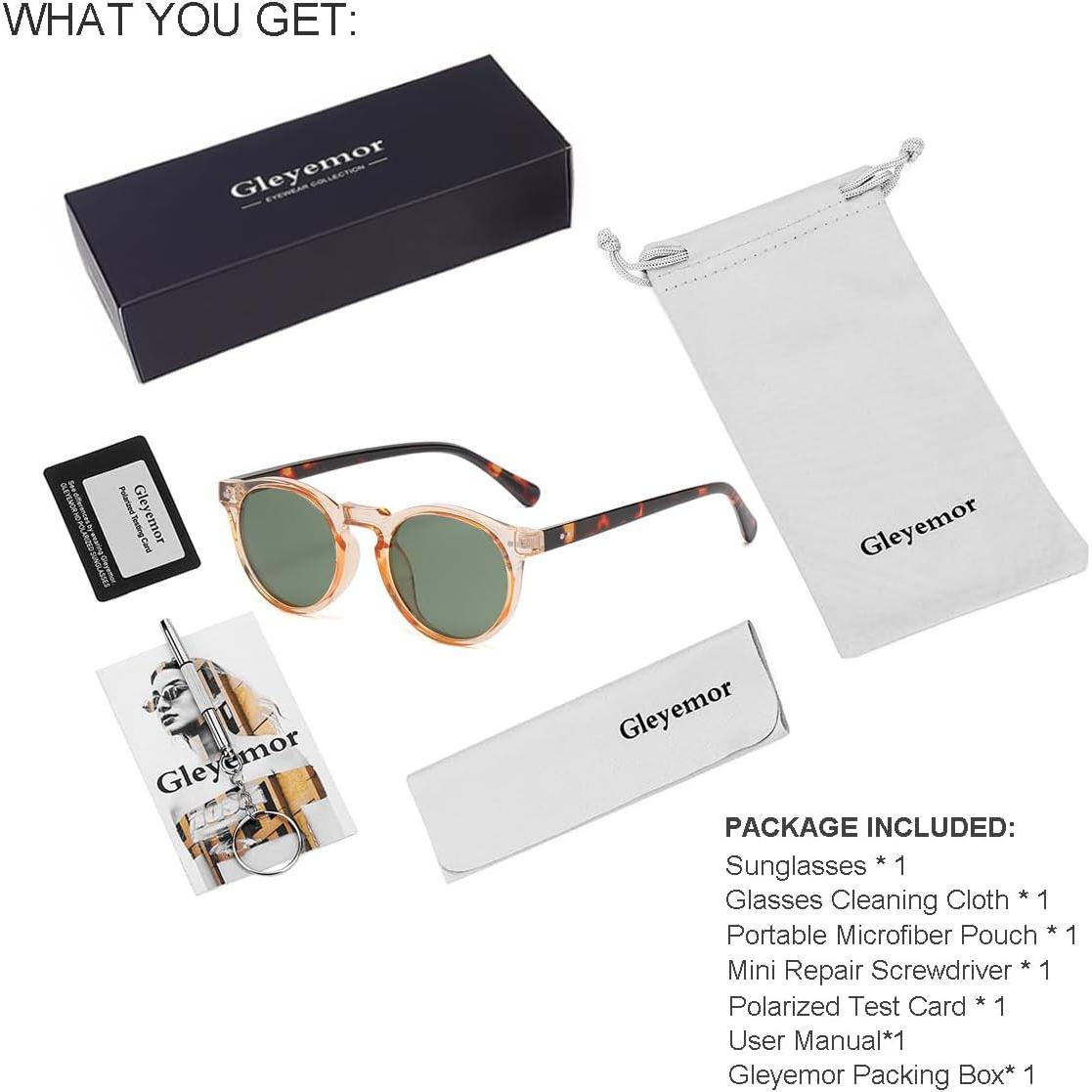 Gafas de Sol Gleyemor Polarizadas Redondas UV400 Unisex