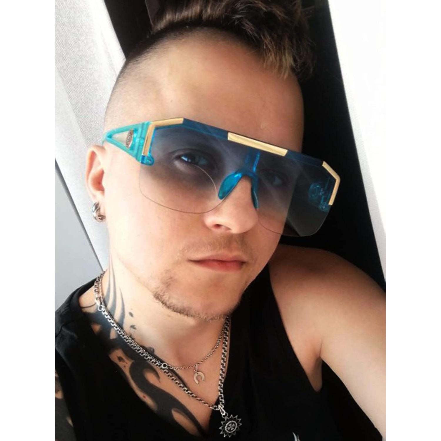 Gafas de Sol Cuadradas AIEYEZO Degradado Azul 72mm