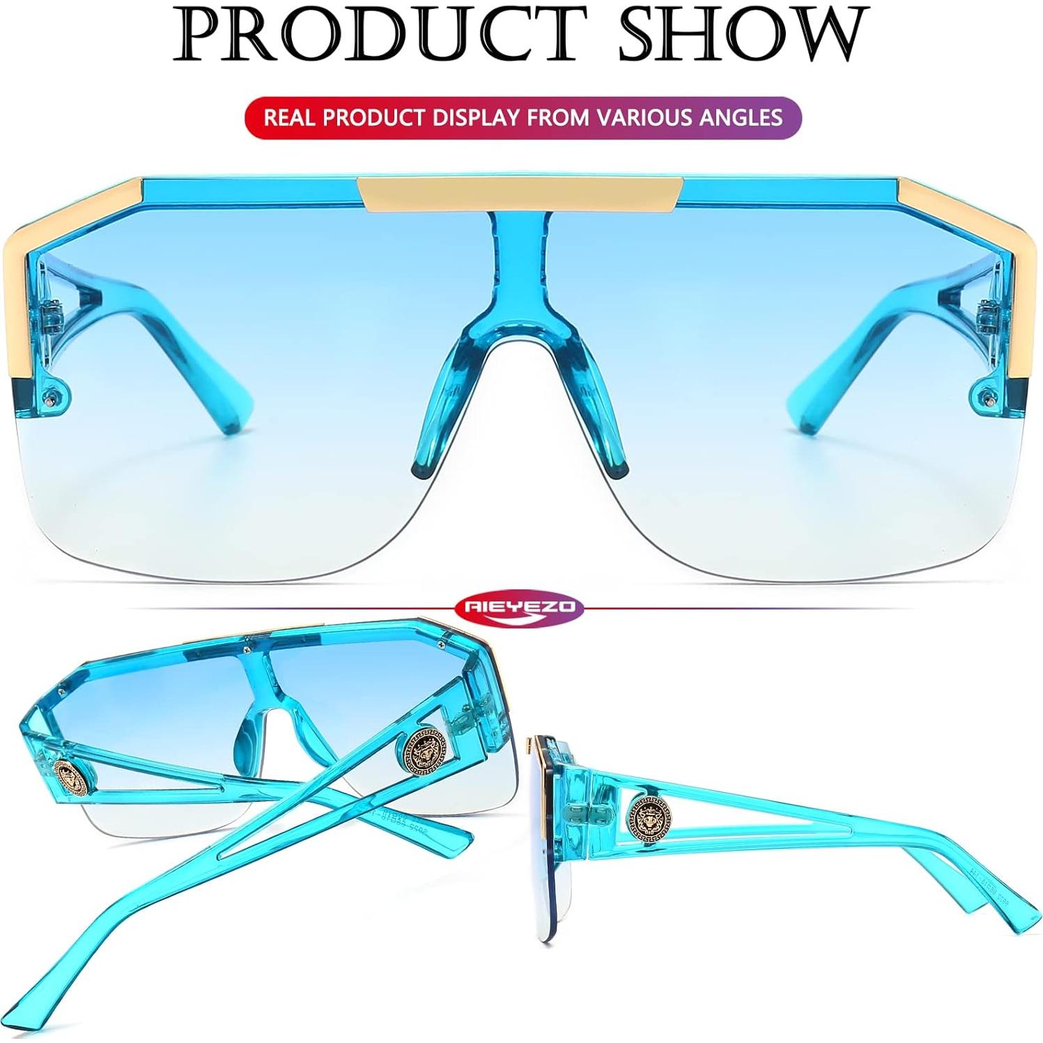 Gafas de Sol Cuadradas AIEYEZO Degradado Azul 72mm