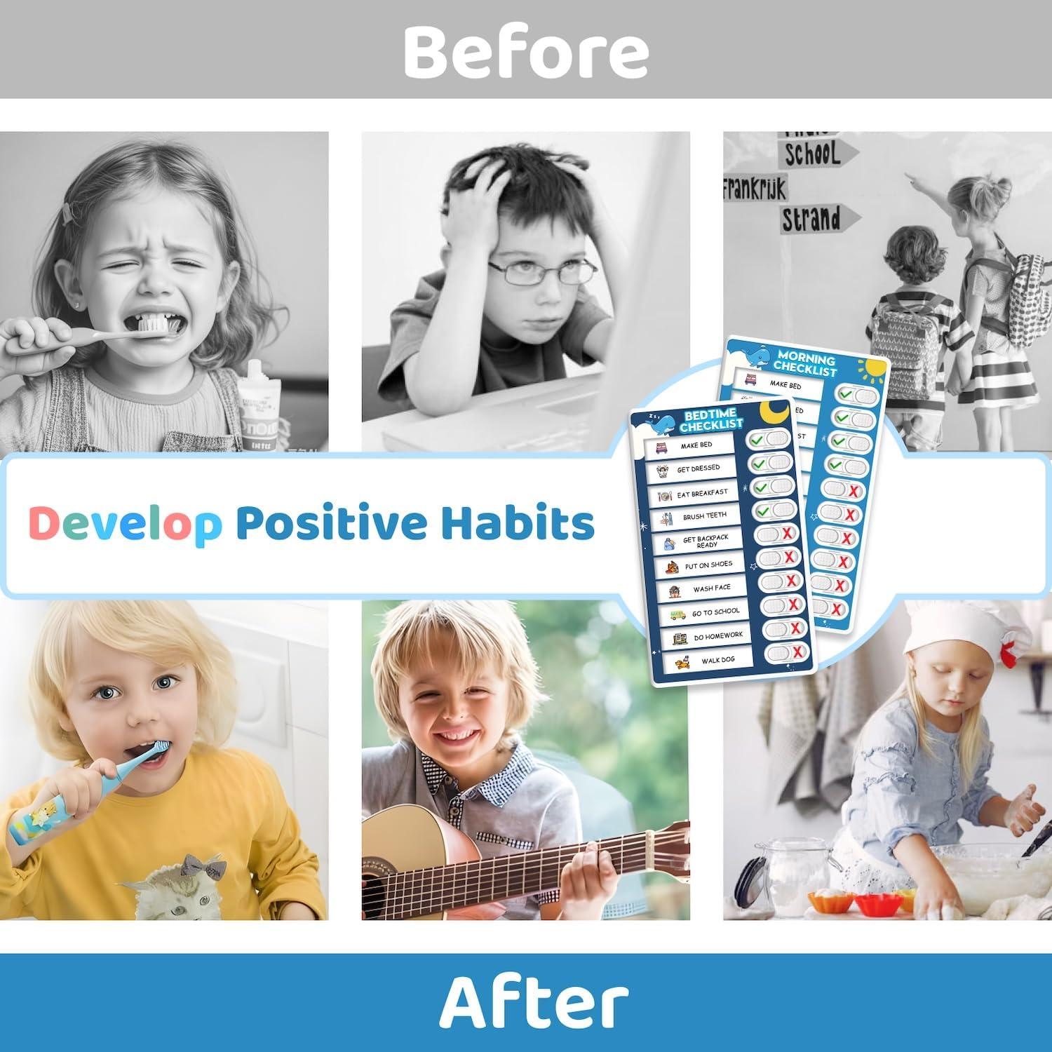 Gráfico Magnético de Tareas para Niños Boxveria - 2 Paquetes