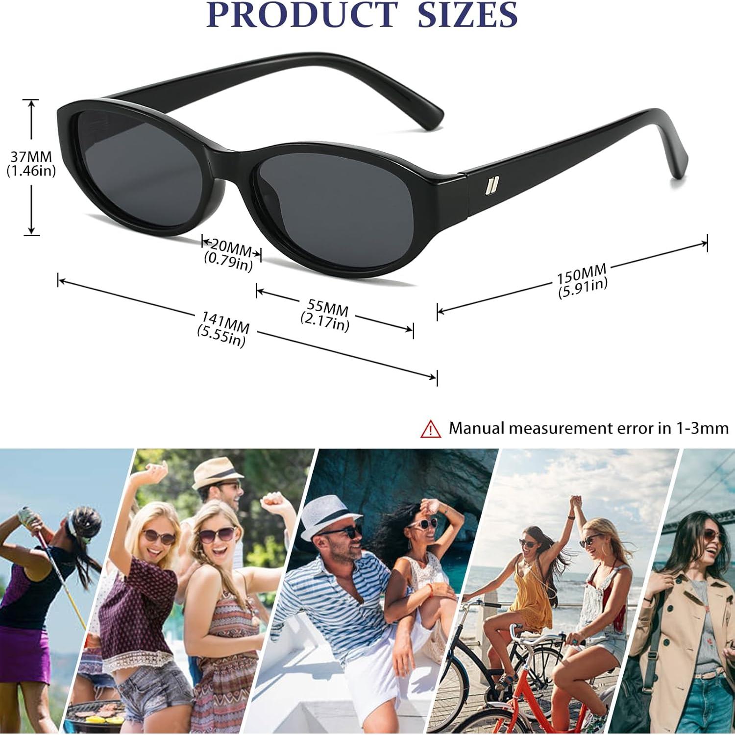 Gafas de sol ovaladas BRMHDY para mujeres UV400