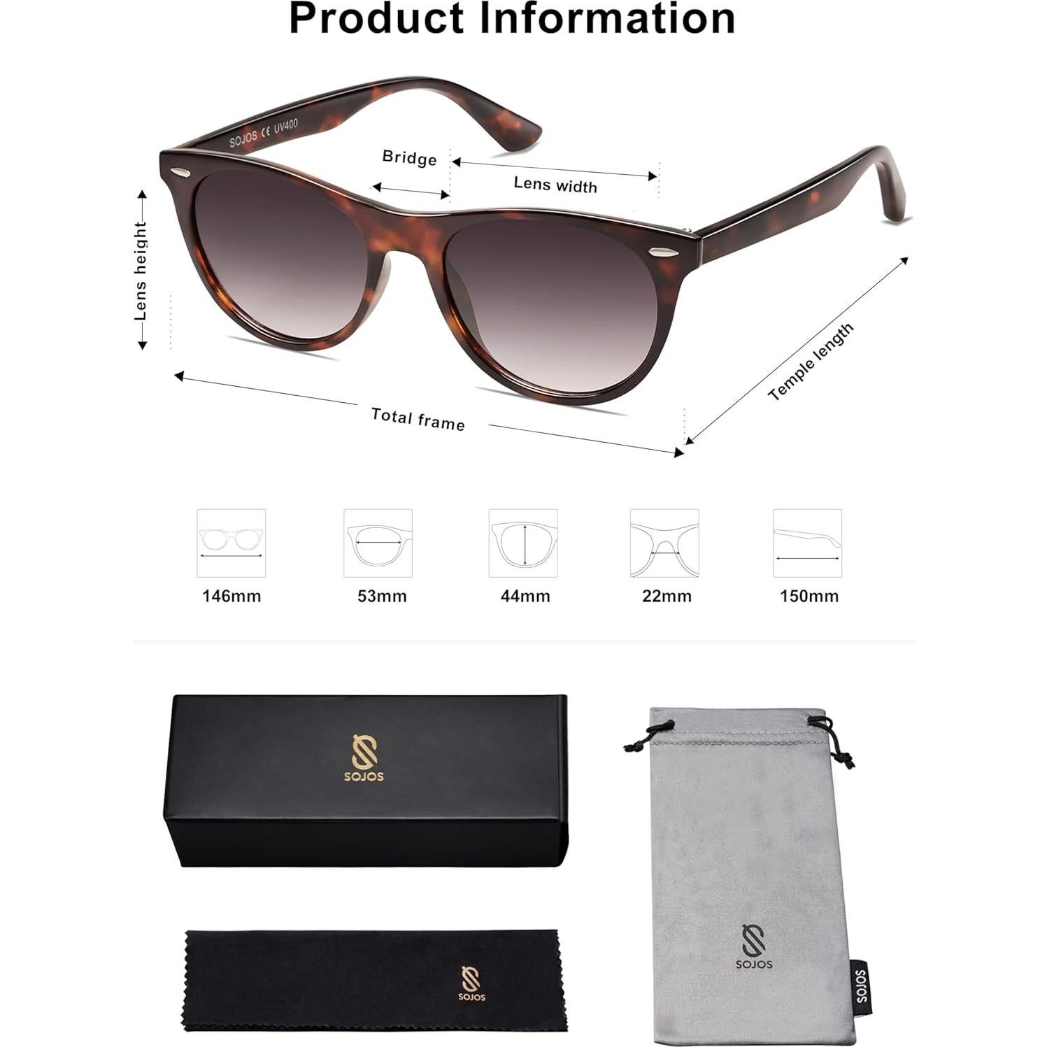 Gafas de sol polarizadas SojoS SJ2076 UV400 para hombres y mujeres