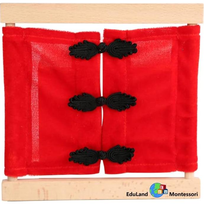Juego de Marcos de Vestir Montessori Eduland - 8 Cierres de Práctica
