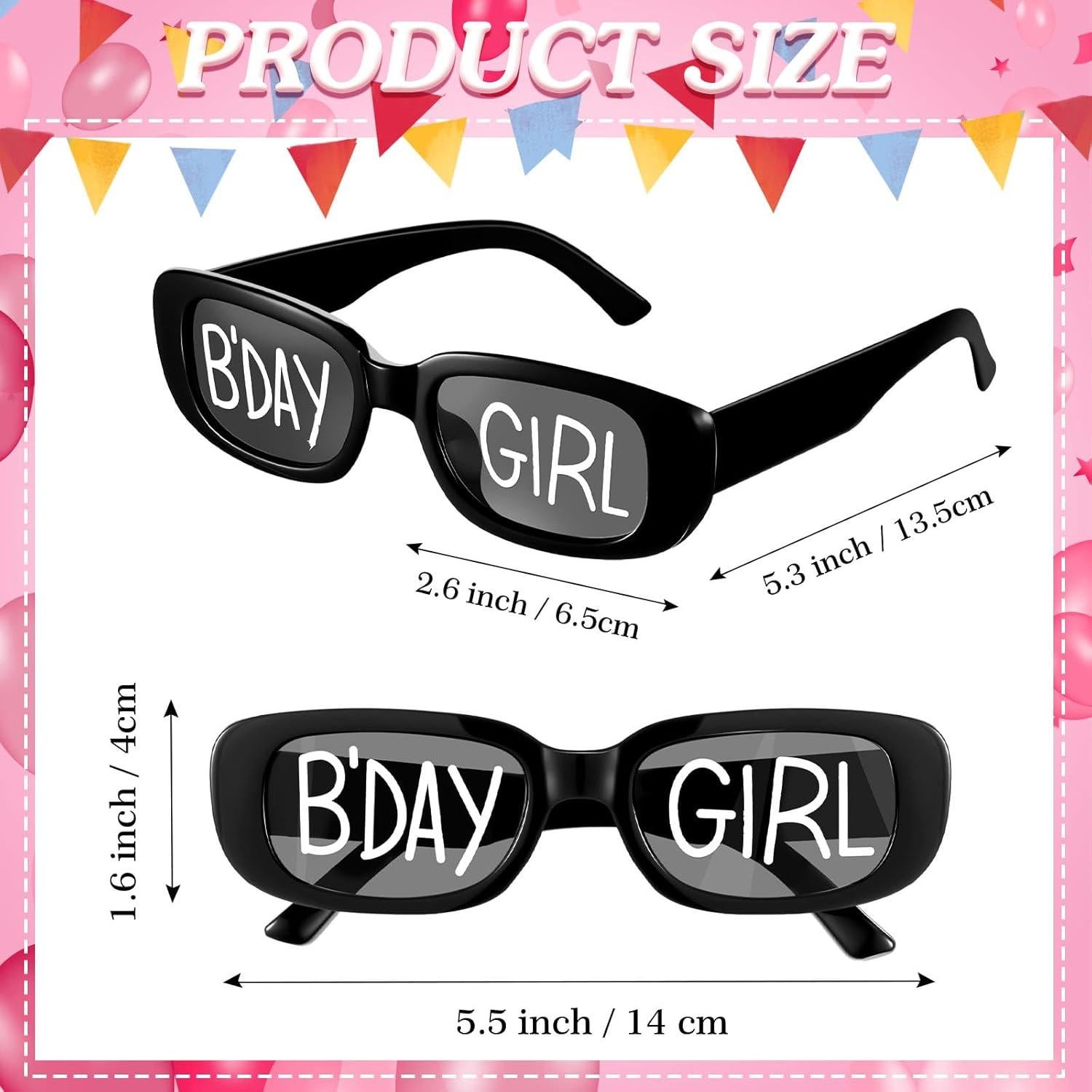 Gafas de Cumpleaños Cuffbow 12 Pares Accesorios Divertidos