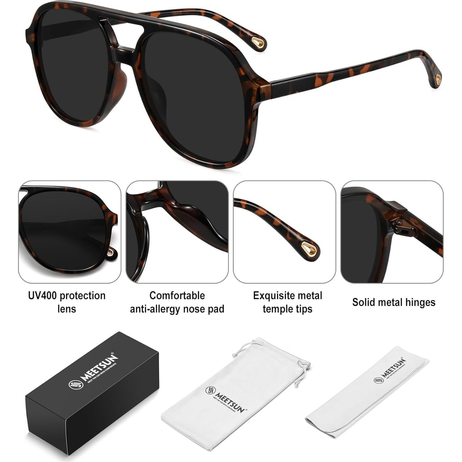 Gafas de Sol MEETSUN Retro Aviador UV400 Unisex