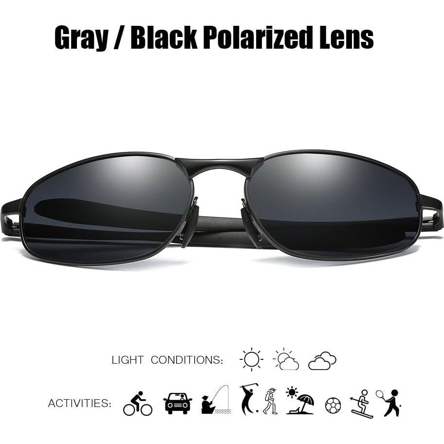 Gafas de sol ZHILE polarizadas UV400 marco metal pequeño