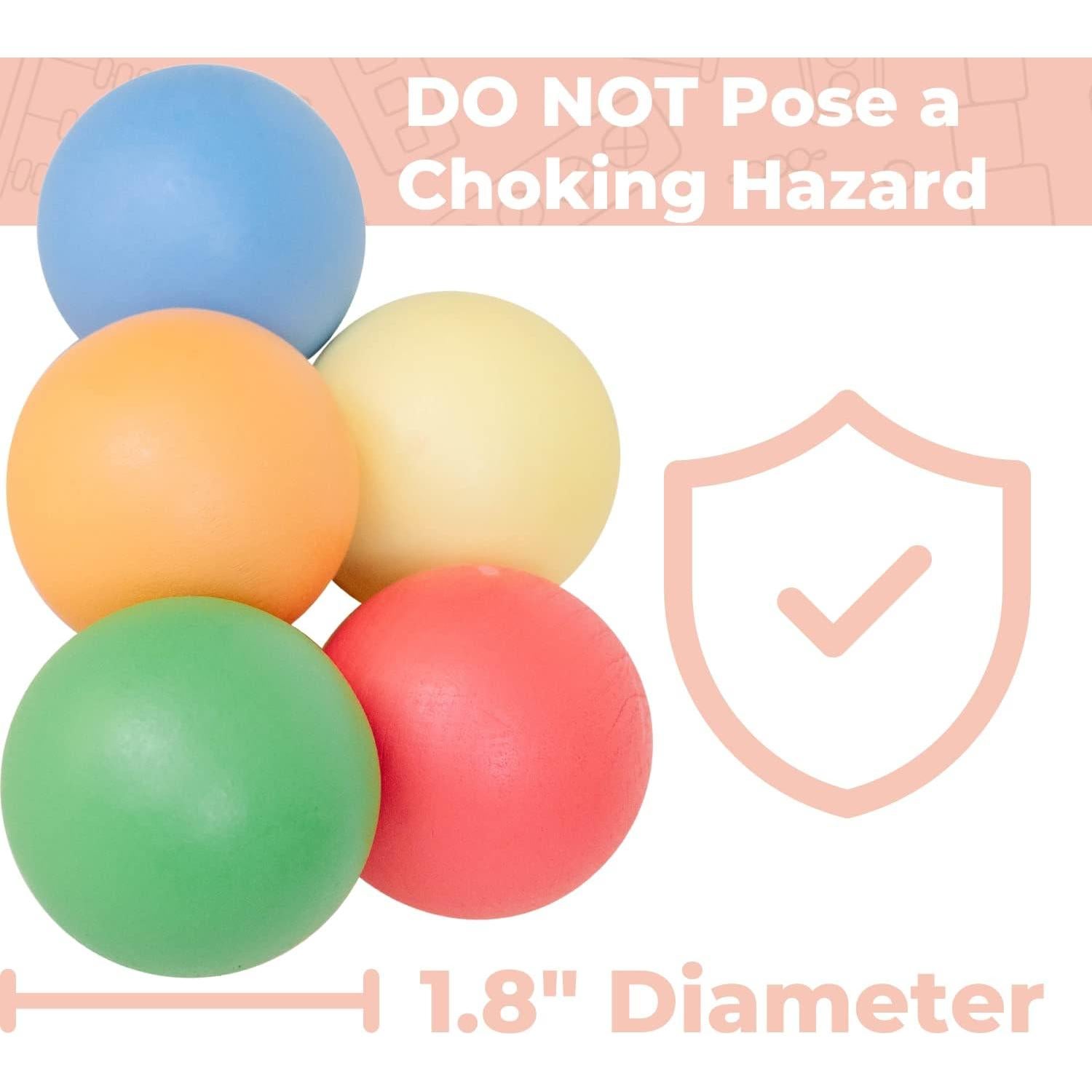 Juego de Pelotas de Madera Montessori & Me - 5 Unidades Multicolor