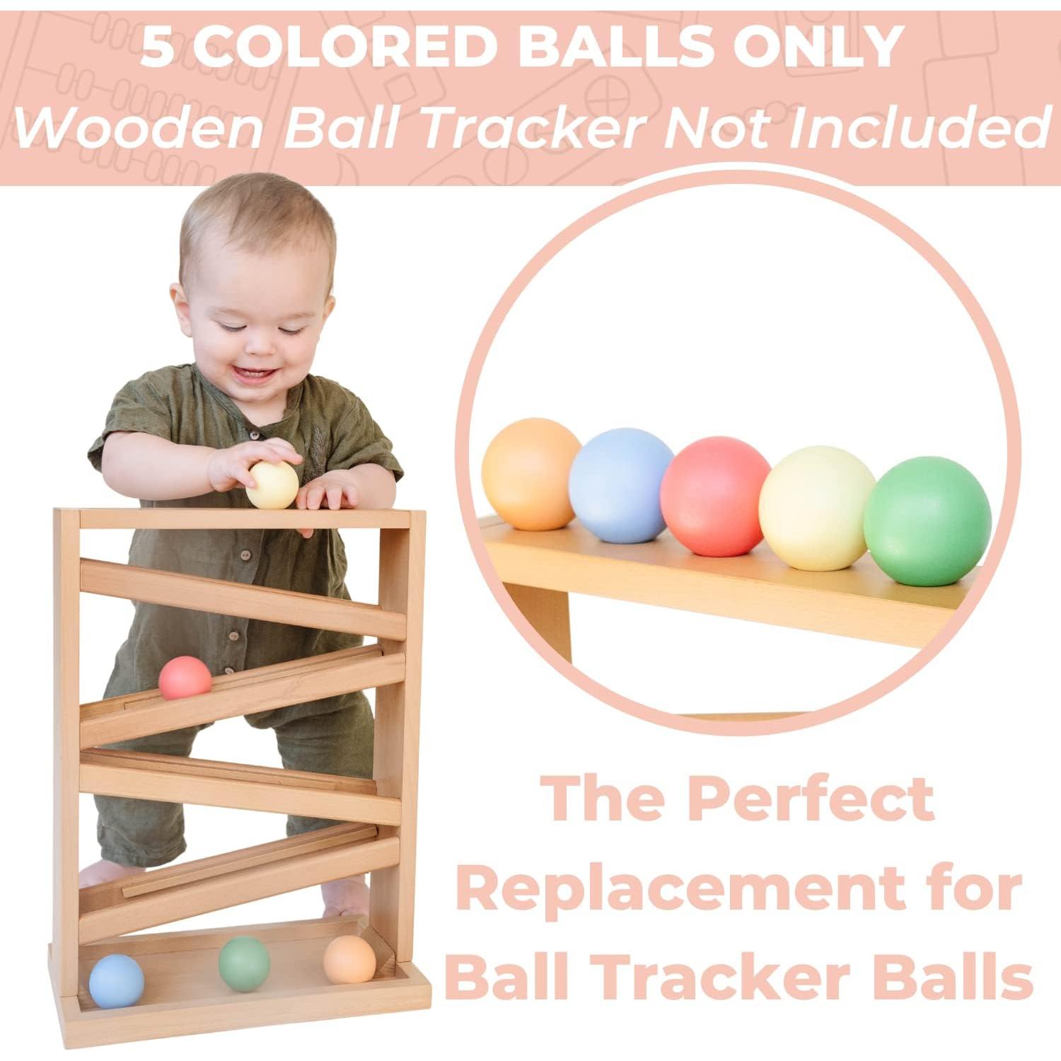 Juego de Pelotas de Madera Montessori & Me - 5 Unidades Multicolor