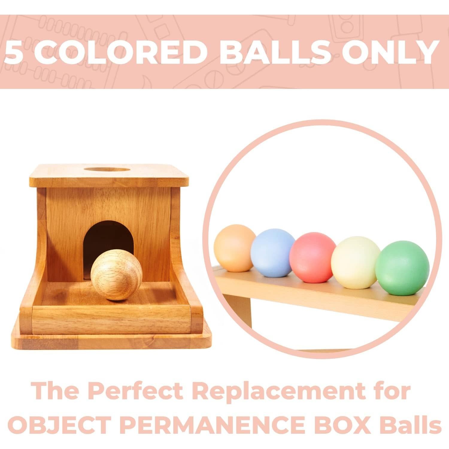 Juego de Pelotas de Madera Montessori & Me - 5 Unidades Multicolor