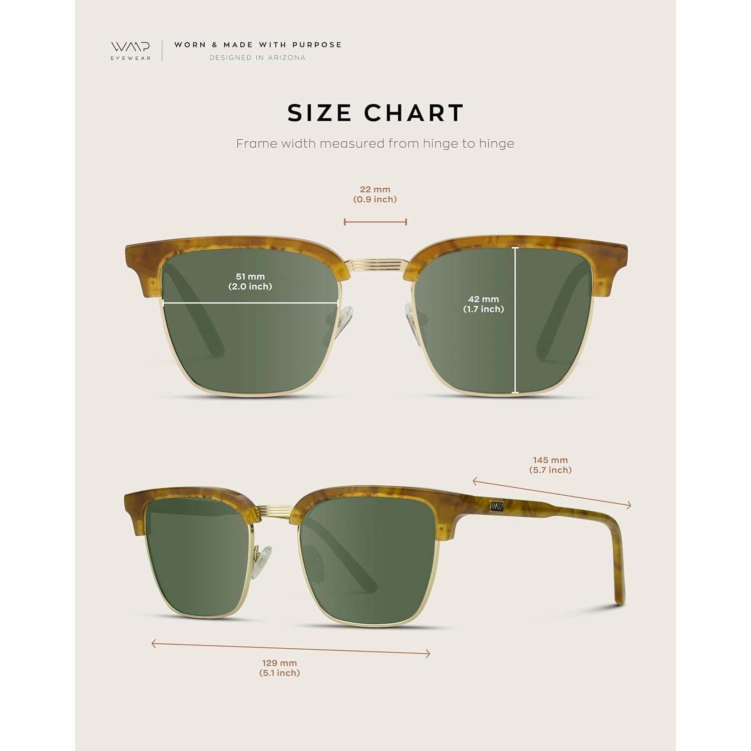 WearMe Pro - Gafas de sol polarizadas unisex modernas