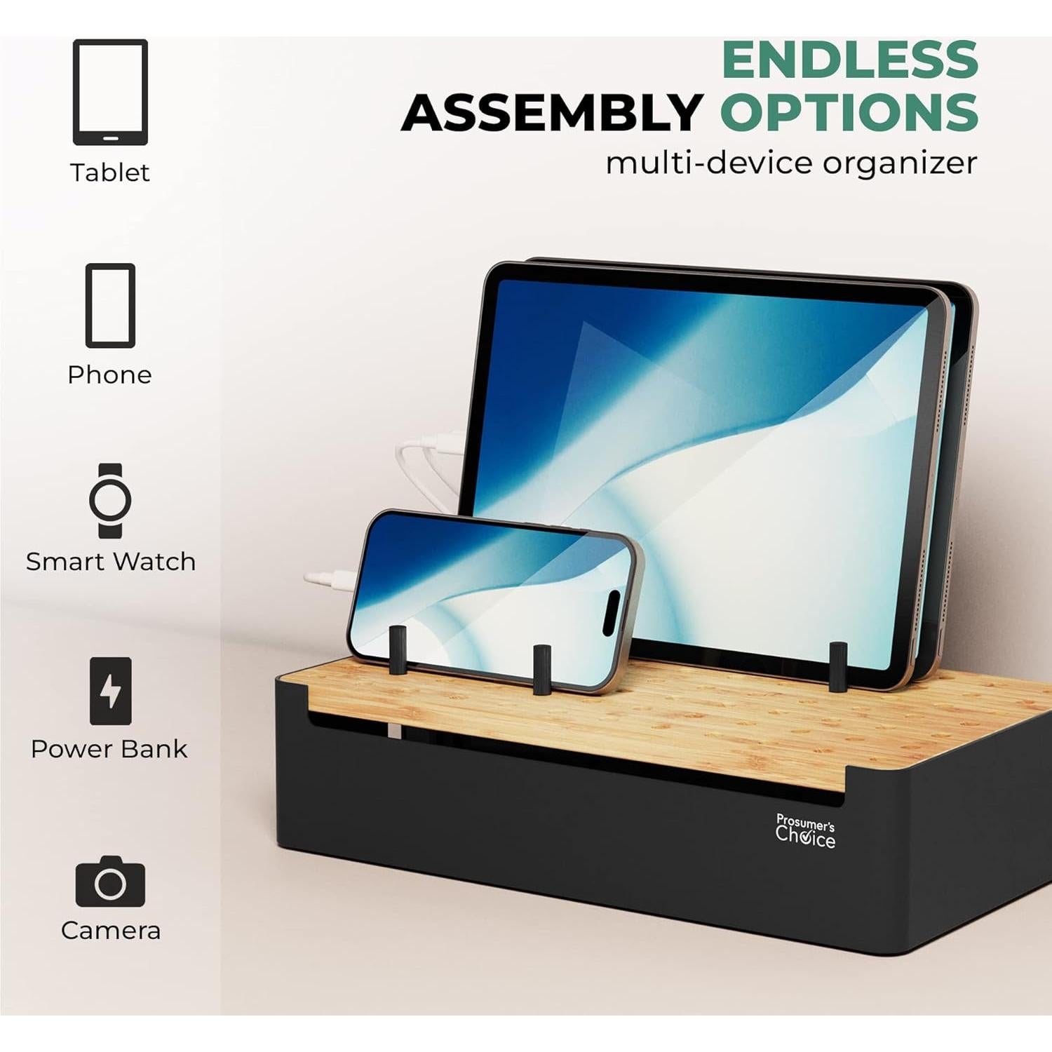 Organizador de Carga Prosumer's Choice Madera Negra 5 Ranuras