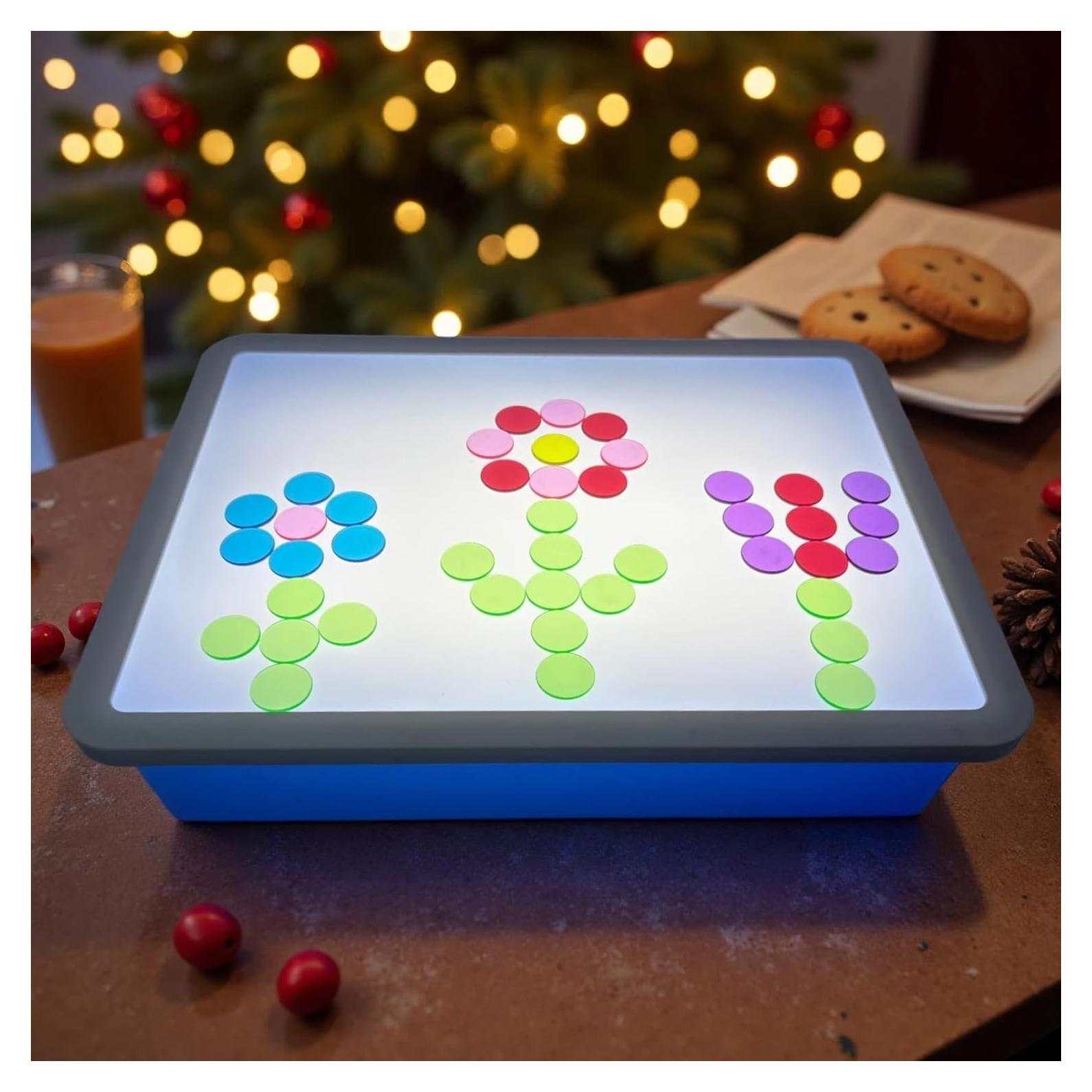 Mesa de Luz LED Yichushisu Azul 40.6cm para Niños