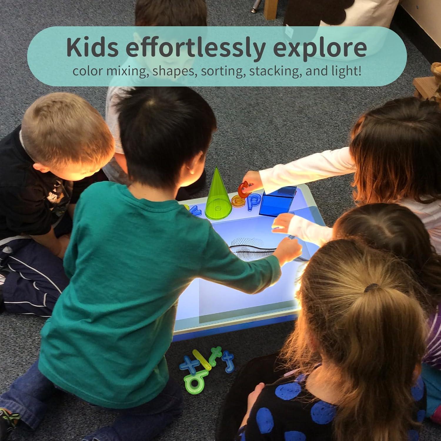 Mesa de Luz LED Yichushisu Azul 40.6cm para Niños