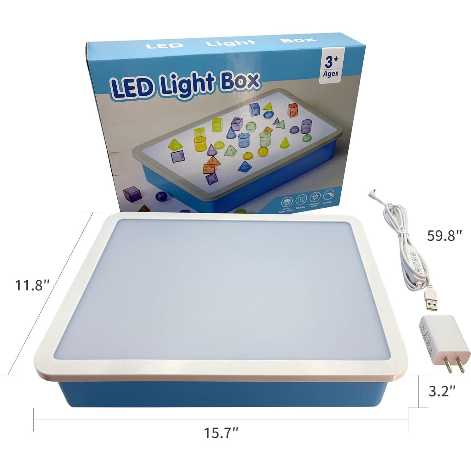 Mesa de Luz LED Yichushisu Azul 40.6cm para Niños