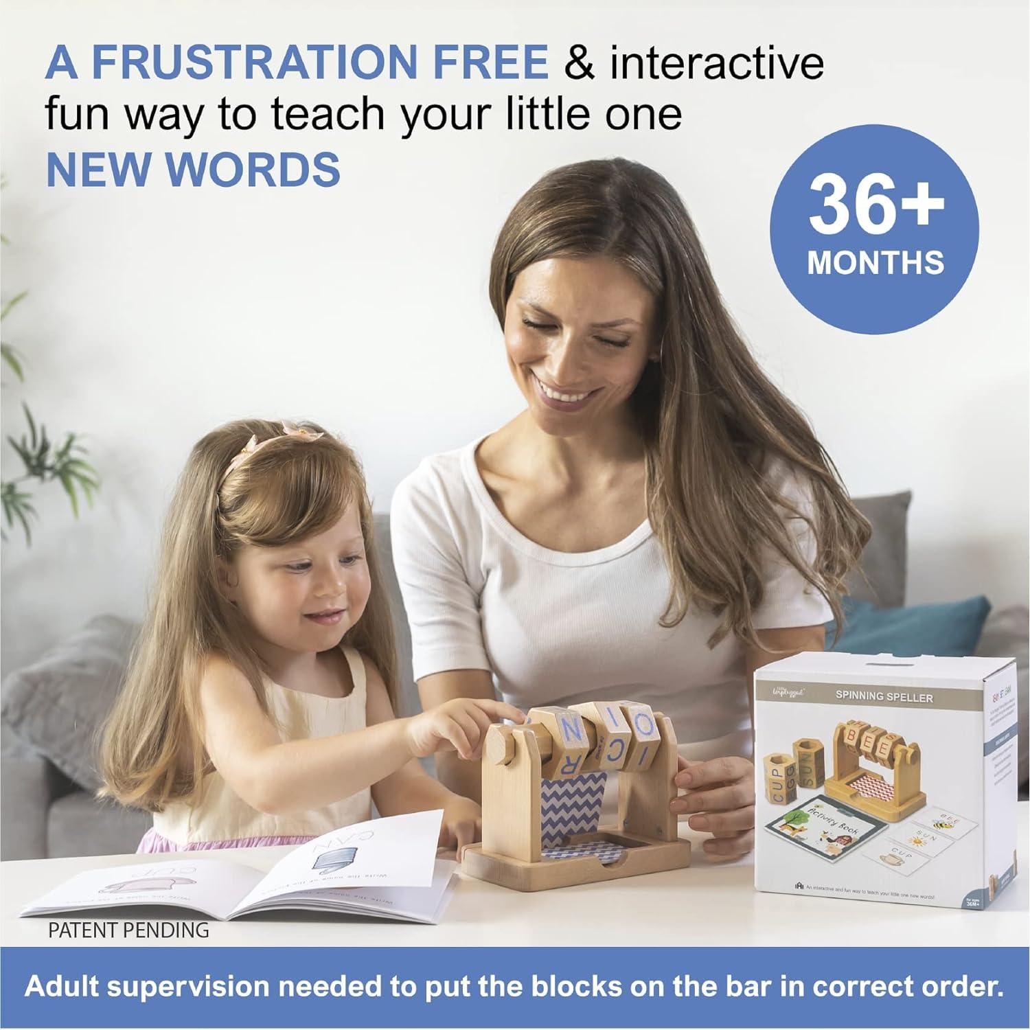 Bloques de Lectura Fonética Montessori de Madera - 3 Bloques