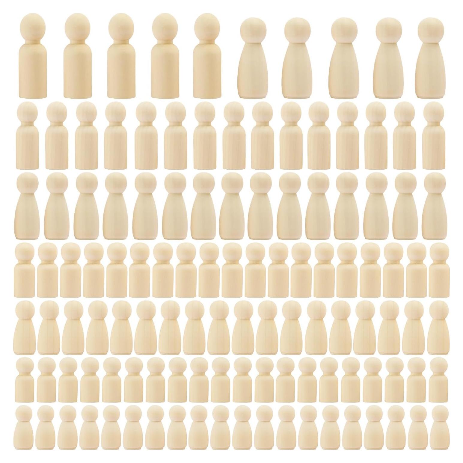 150 Muñecas de Perno de Madera GNIEMCKIN para Manualidades