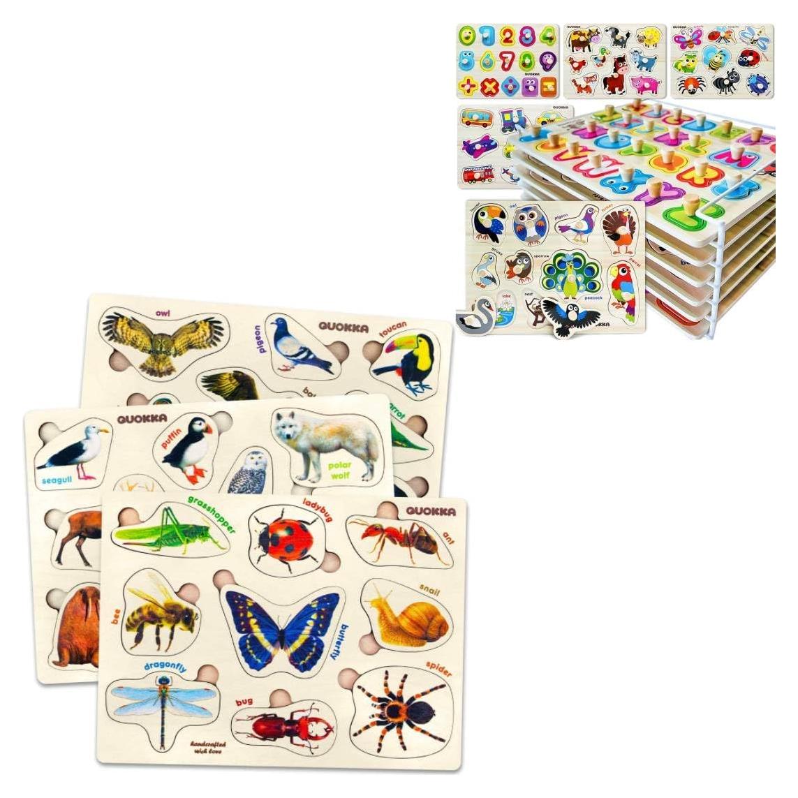 Rompecabezas de Madera QUOKKA Montessori para Niños 1-4 años