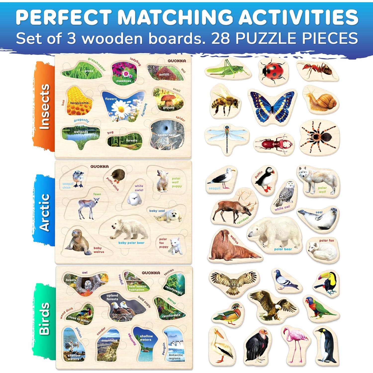 Rompecabezas de Madera QUOKKA Montessori para Niños 1-4 años