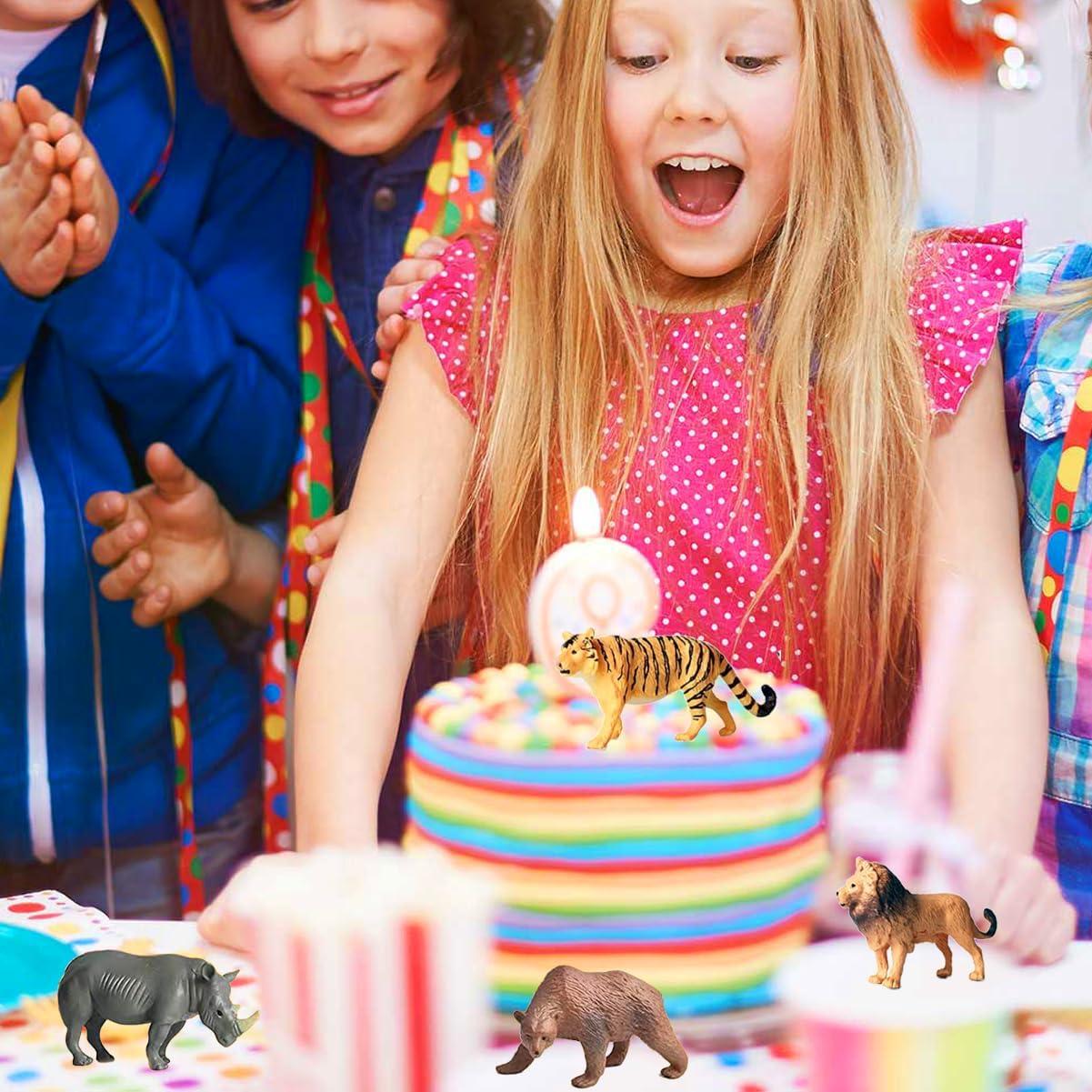 24 Figuras de Animales Realistas de Plástico para Niños