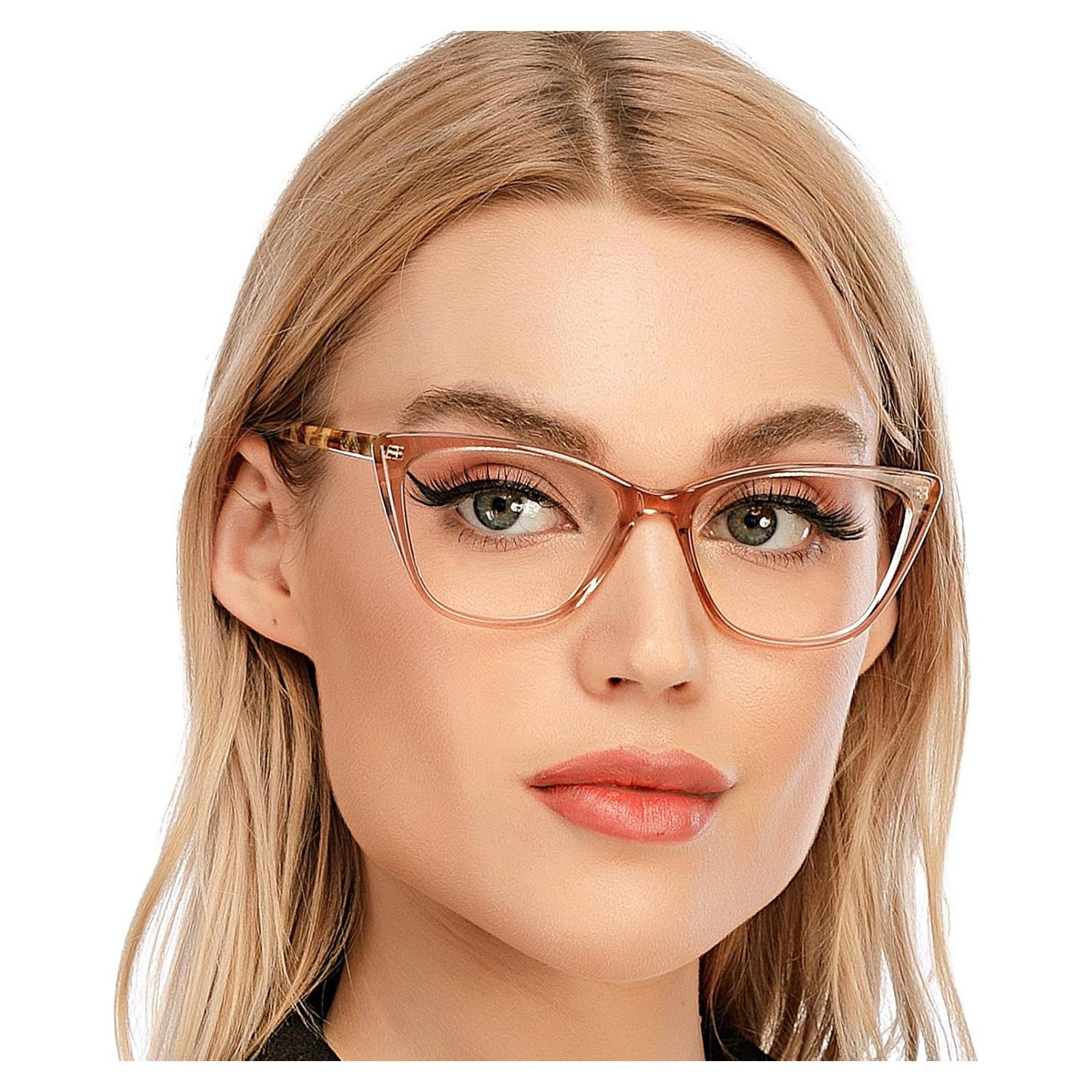 Gafas de Lectura AQWANO Vintage Gato Ojo 2.75x Bloqueo Luz Azul