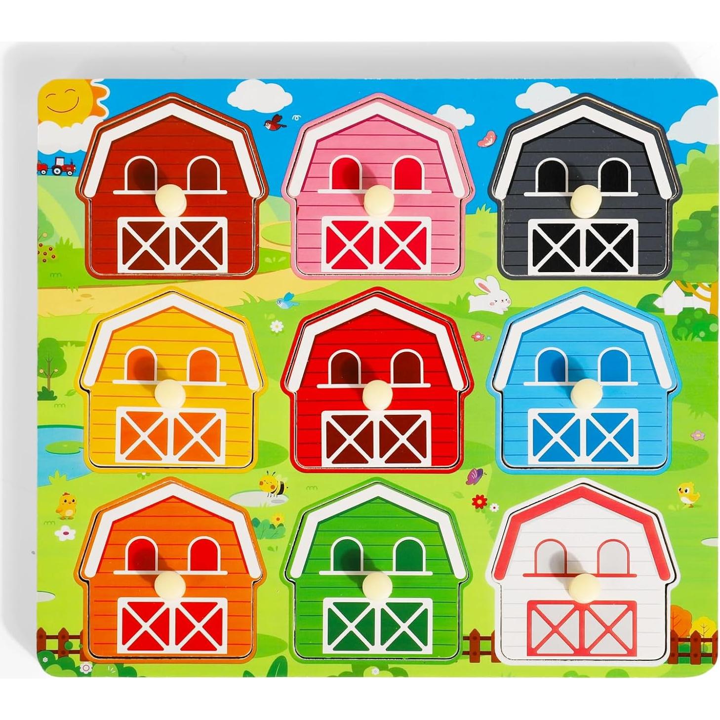 Rompecabezas de Madera Montessori Animales de Granja 22.4x20.5cm