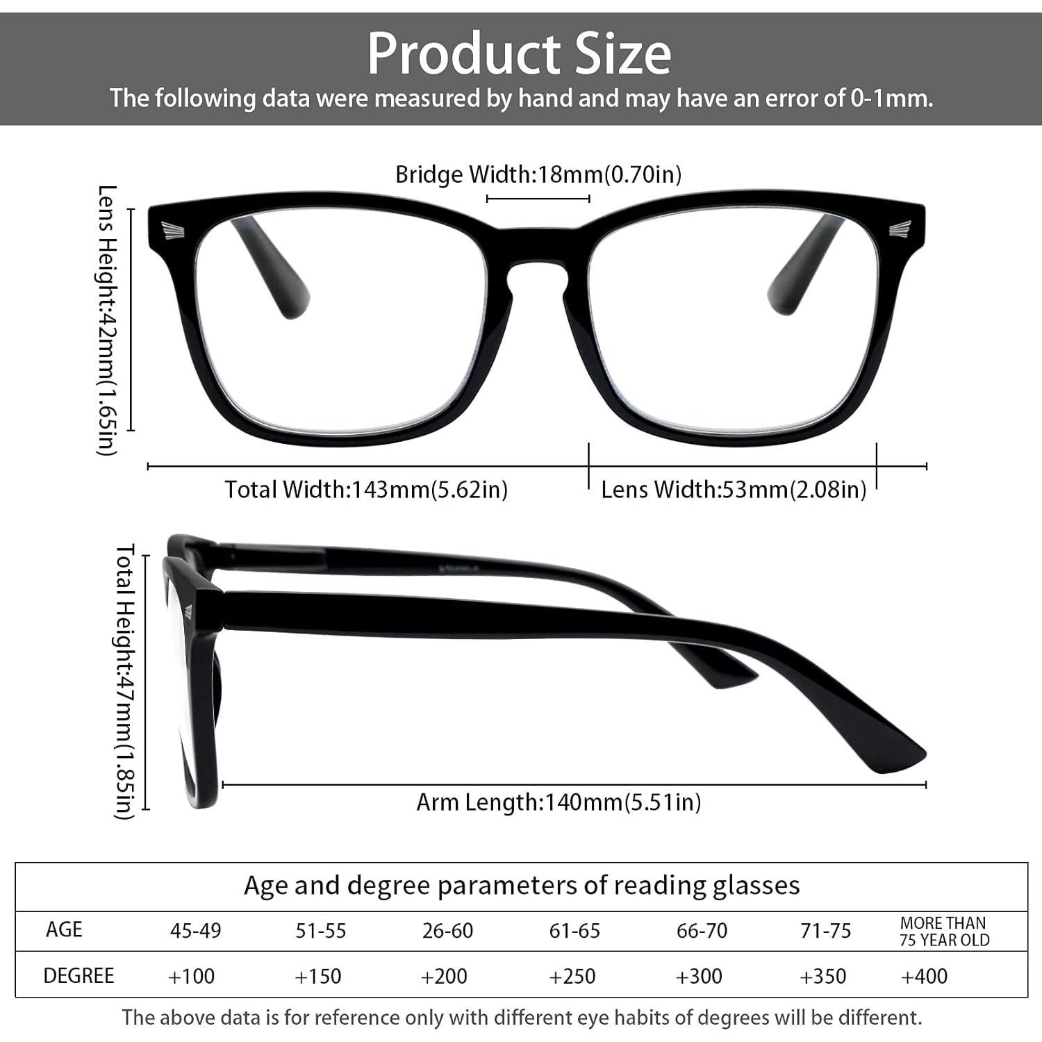 Gafas de Lectura VIDEBLA con Bloqueo Luz Azul 2.0x