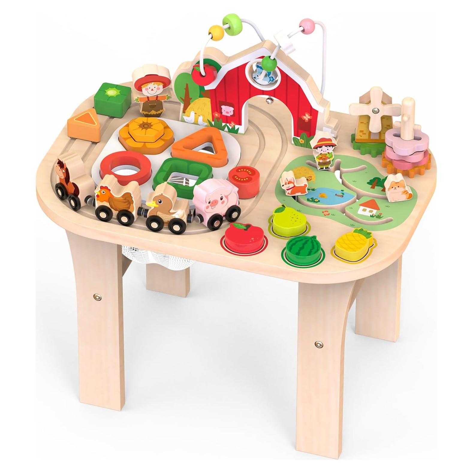 Mesa de Actividades Montessori Natural para Niños 12+ Meses