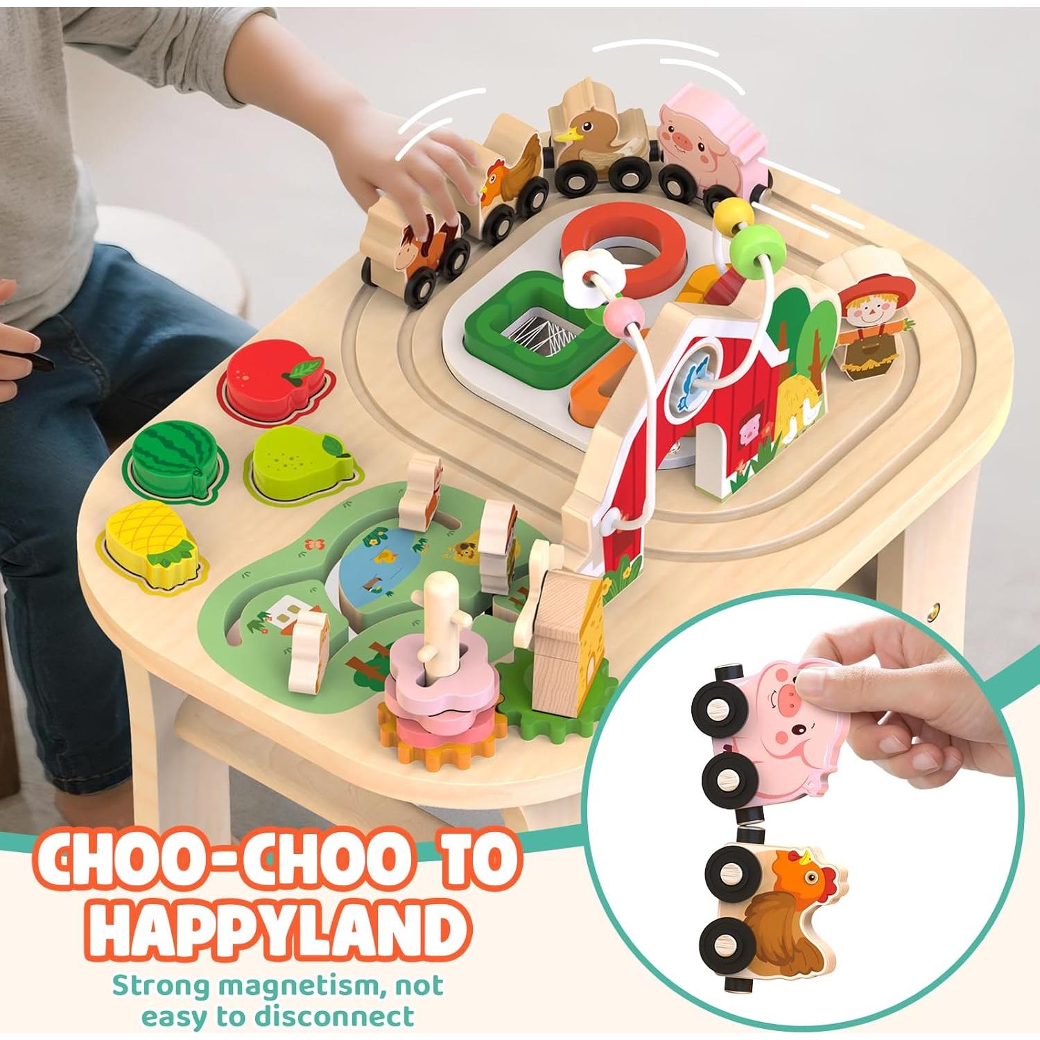 Mesa de Actividades Montessori Natural para Niños 12+ Meses