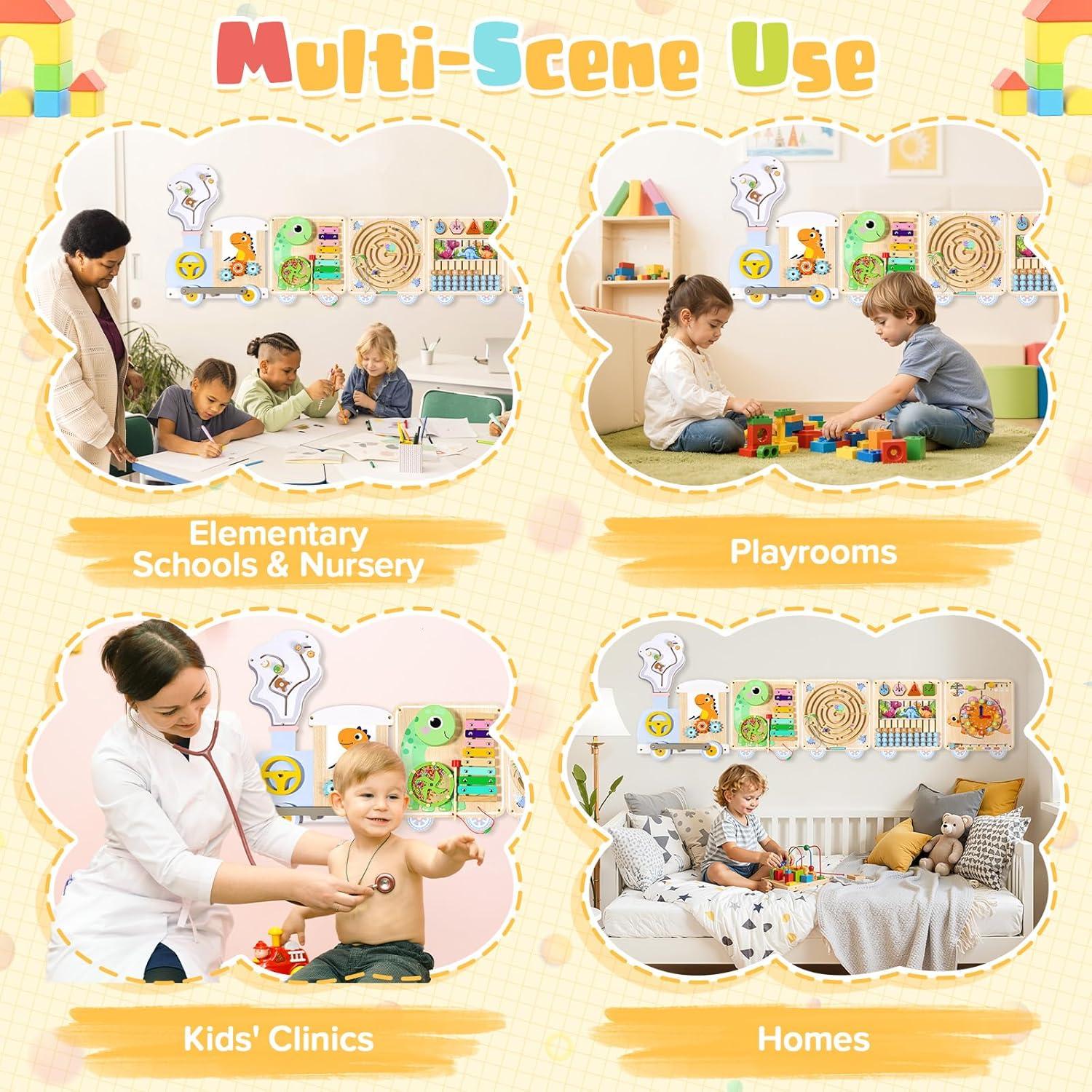 Tablero Ocupado Montessori QIESIDM 15 en 1 para Niños