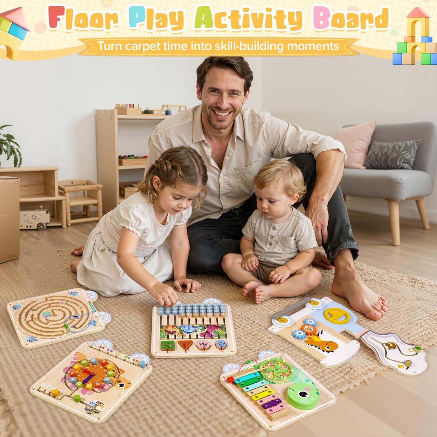 Tablero Ocupado Montessori QIESIDM 15 en 1 para Niños