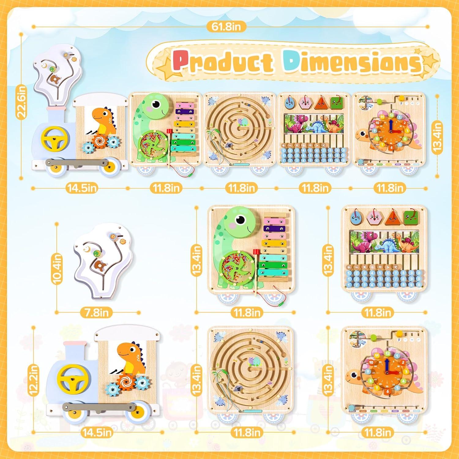 Tablero Ocupado Montessori QIESIDM 15 en 1 para Niños