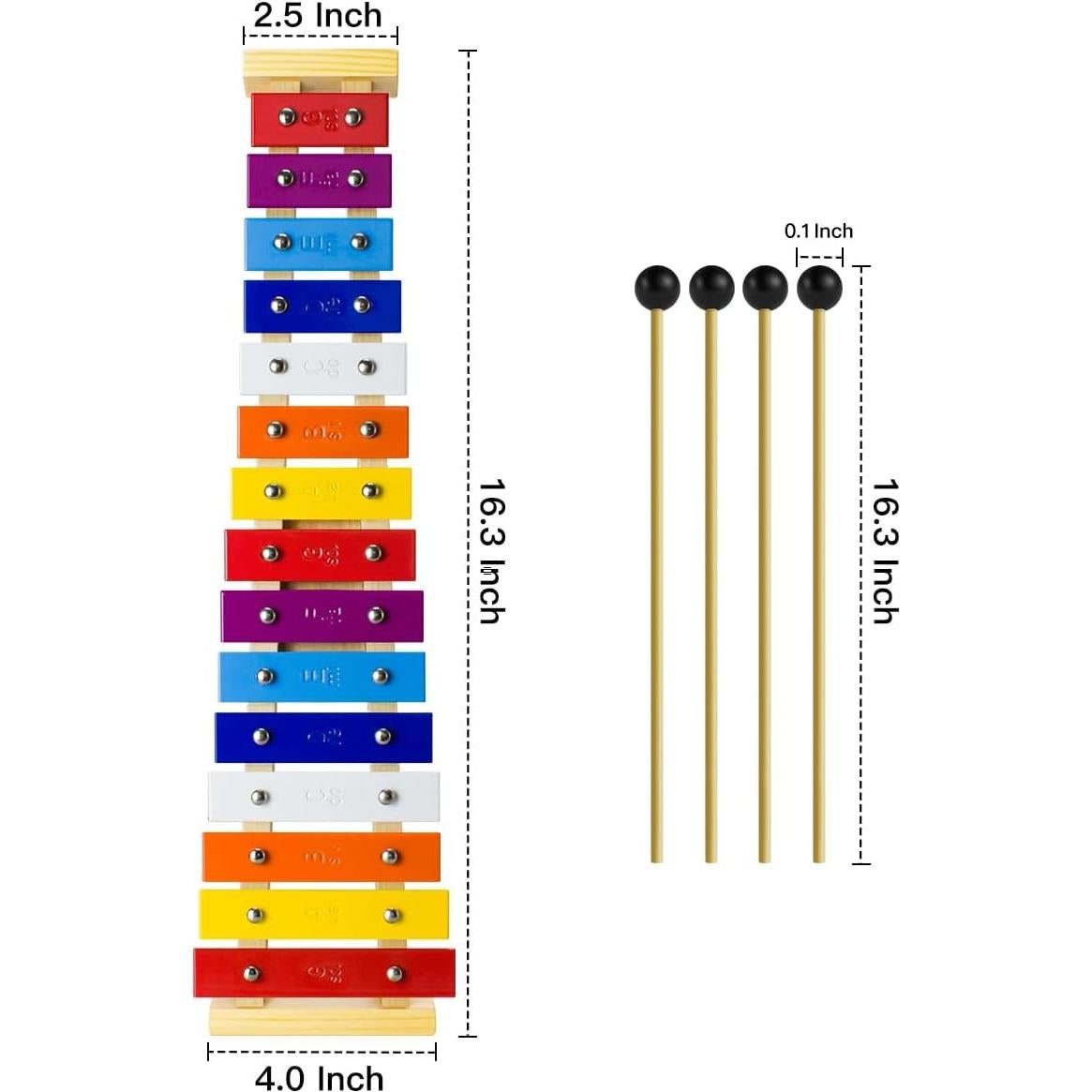 Xilófono de Madera CeleMoon 15 Tonos para Niños y Adultos