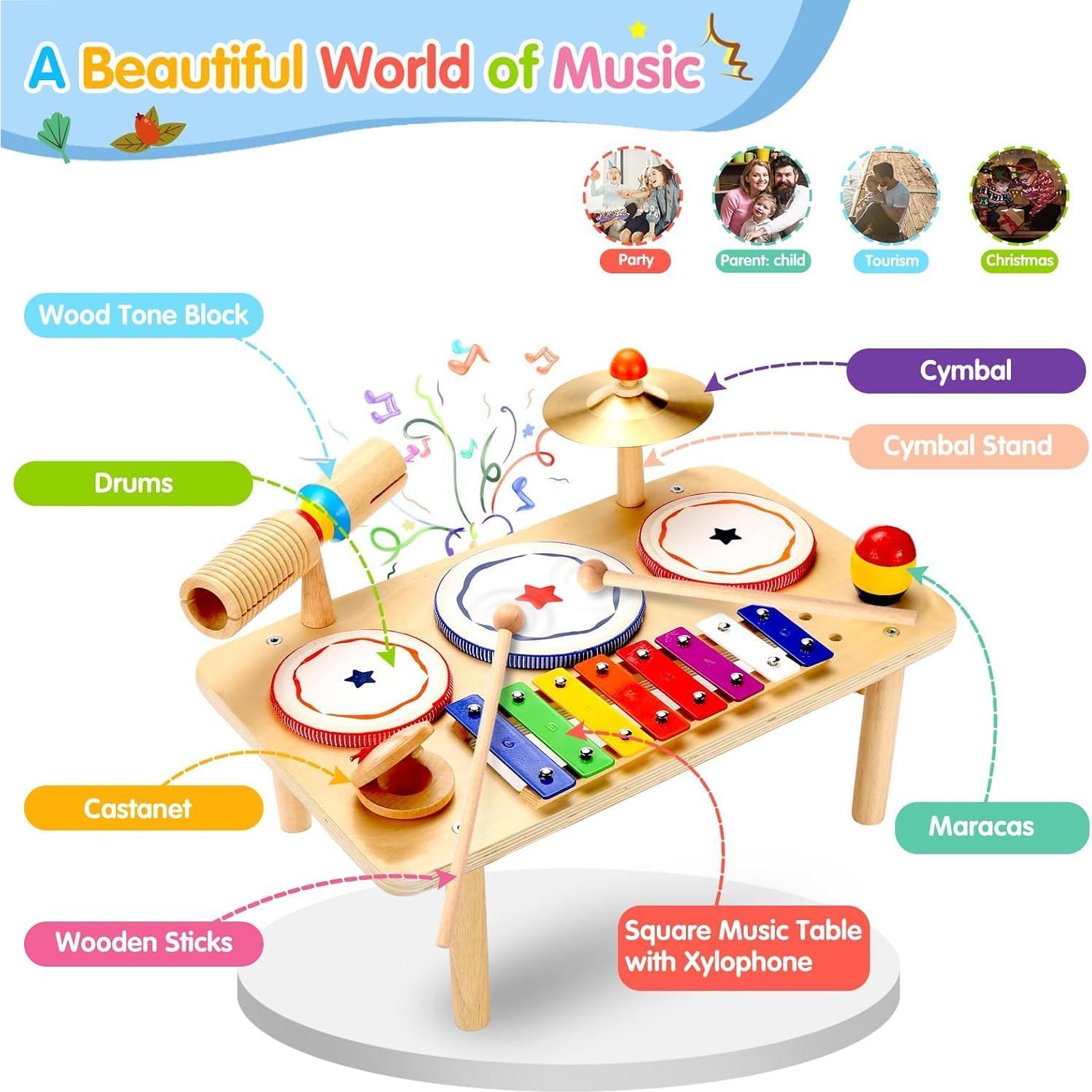 Juego de Batería WINGYZ 9-en-1 para Bebés - Instrumentos Musicales