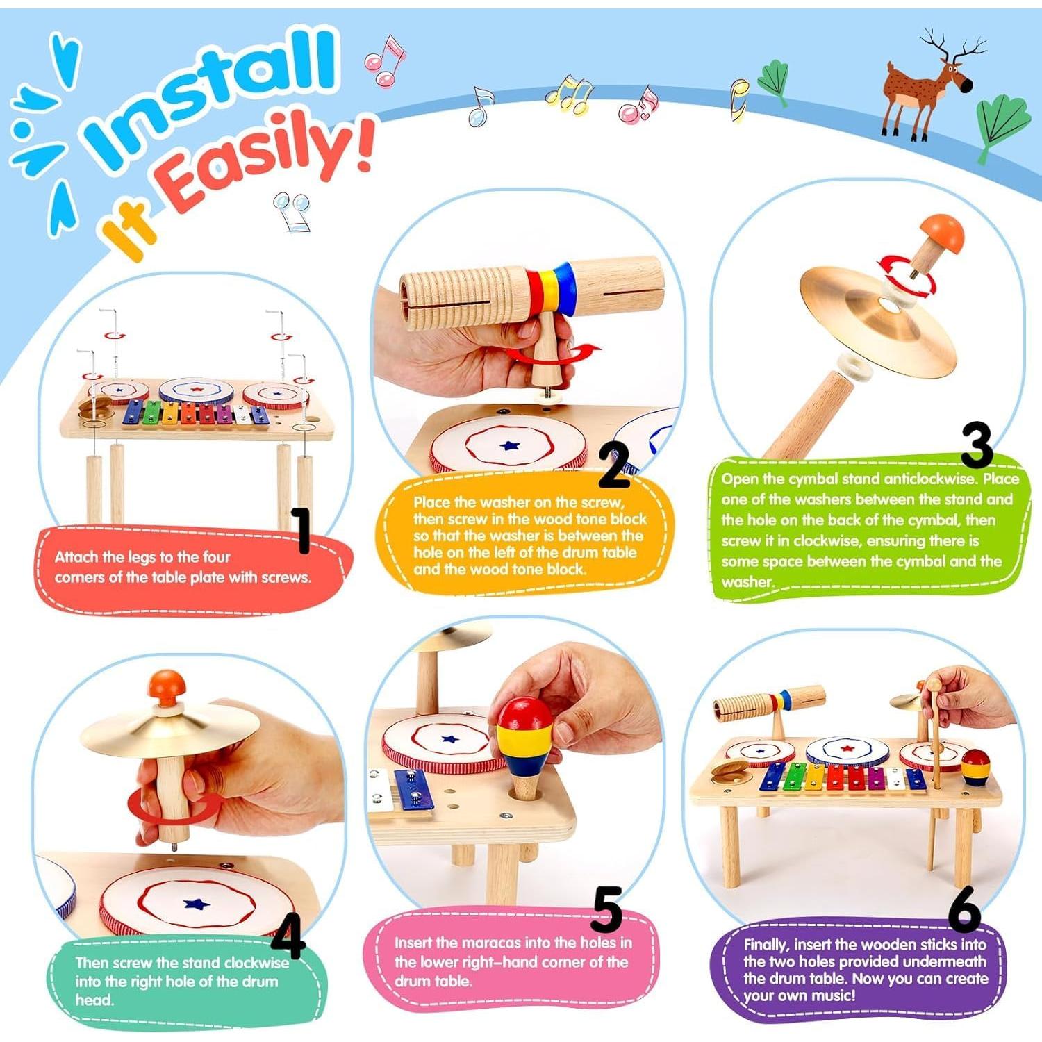 Juego de Batería WINGYZ 9-en-1 para Bebés - Instrumentos Musicales