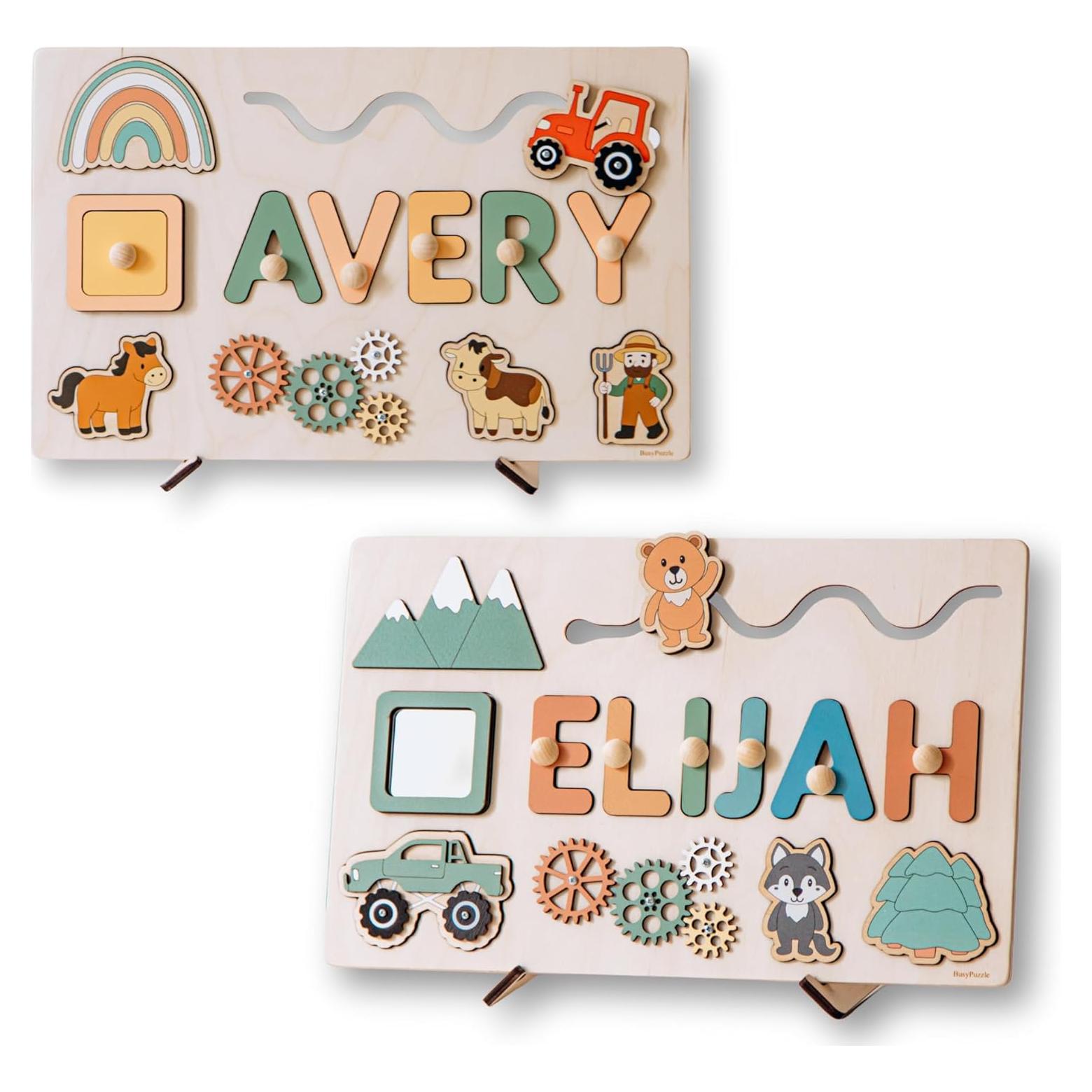 Tablero Ocupado Montessori BUSY PUZZLE 42x43cm para Bebés