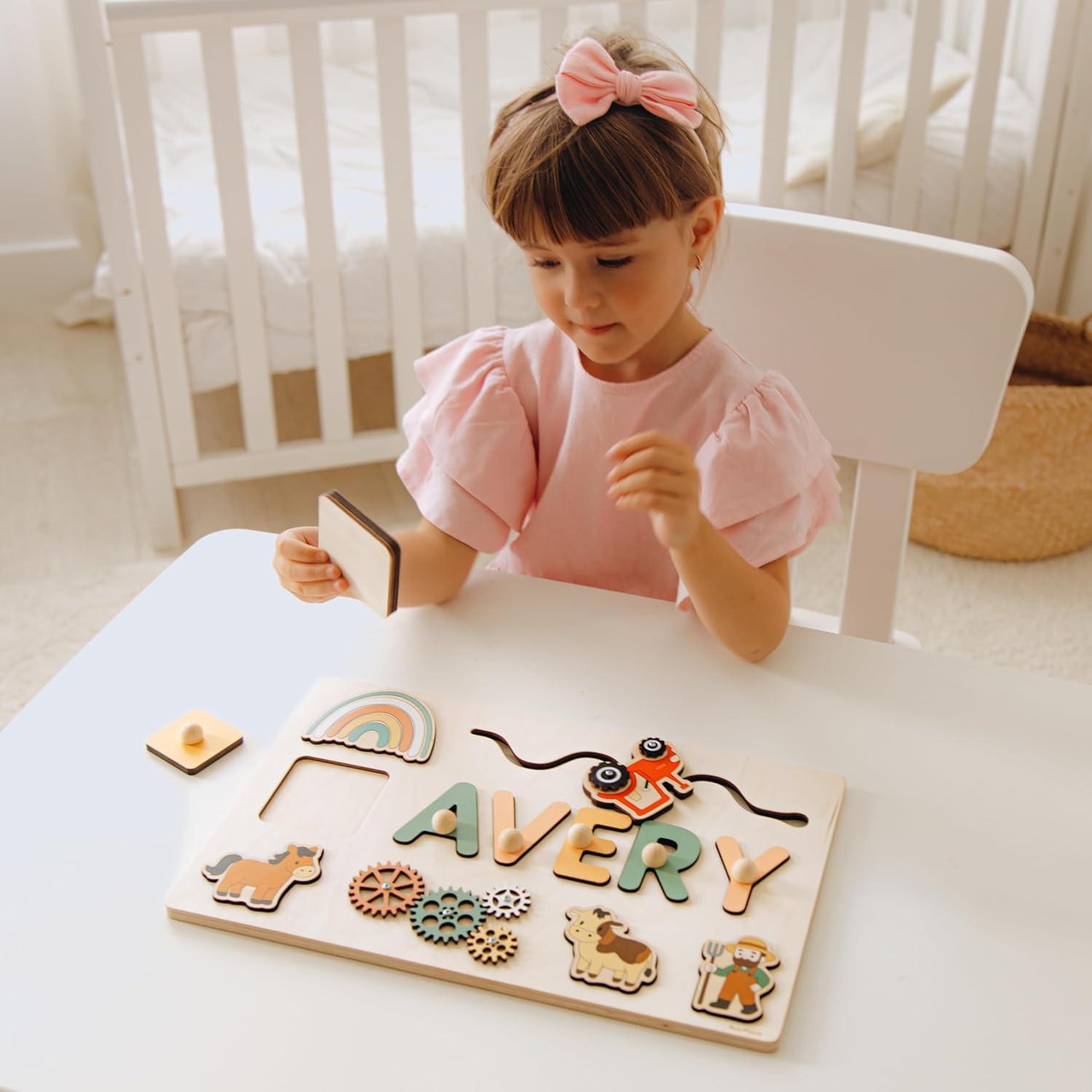 Tablero Ocupado Montessori BUSY PUZZLE 42x43cm para Bebés