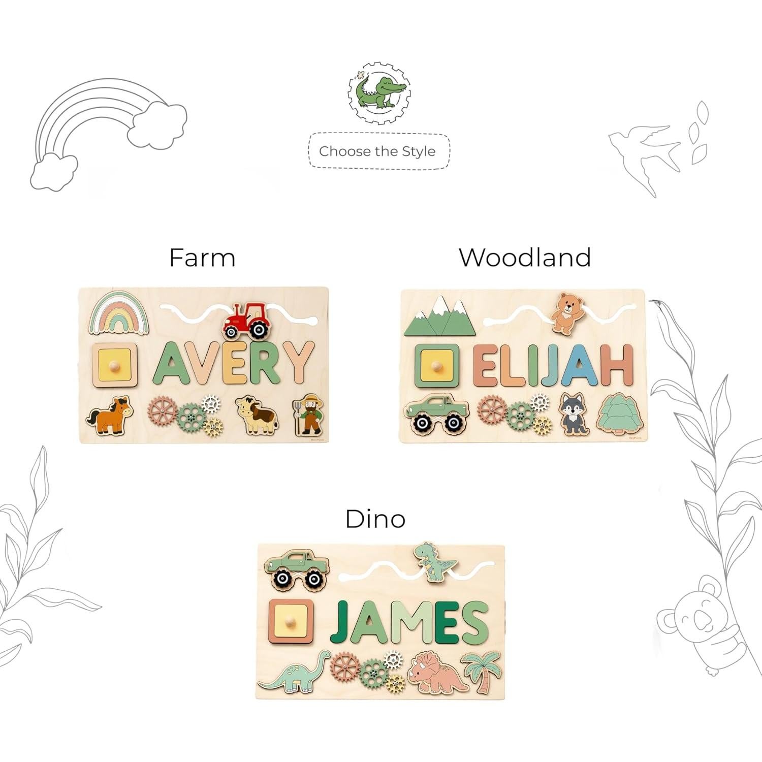 Tablero Ocupado Montessori BUSY PUZZLE 42x43cm para Bebés