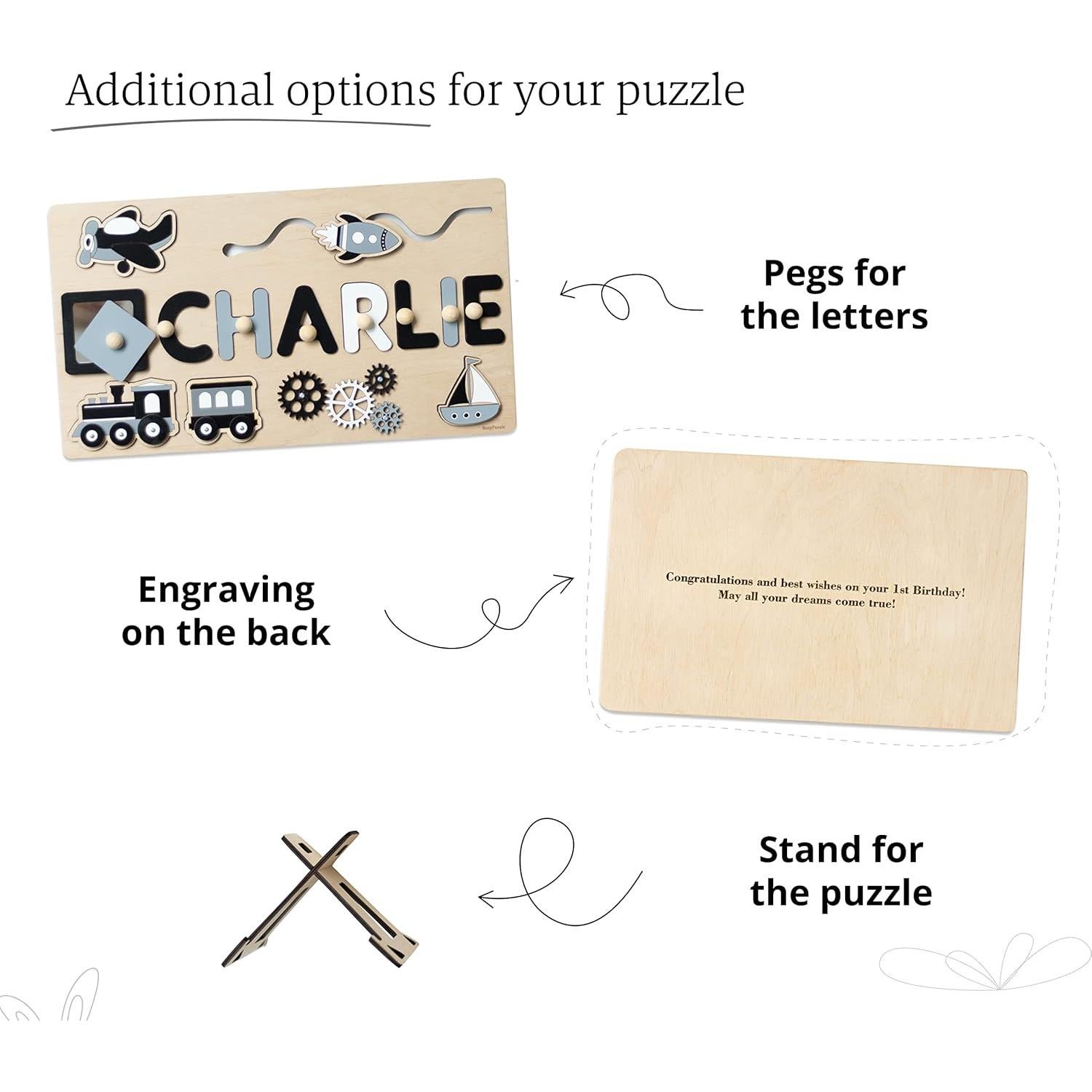 Tablero Ocupado Montessori BUSY PUZZLE 42x43cm para Bebés