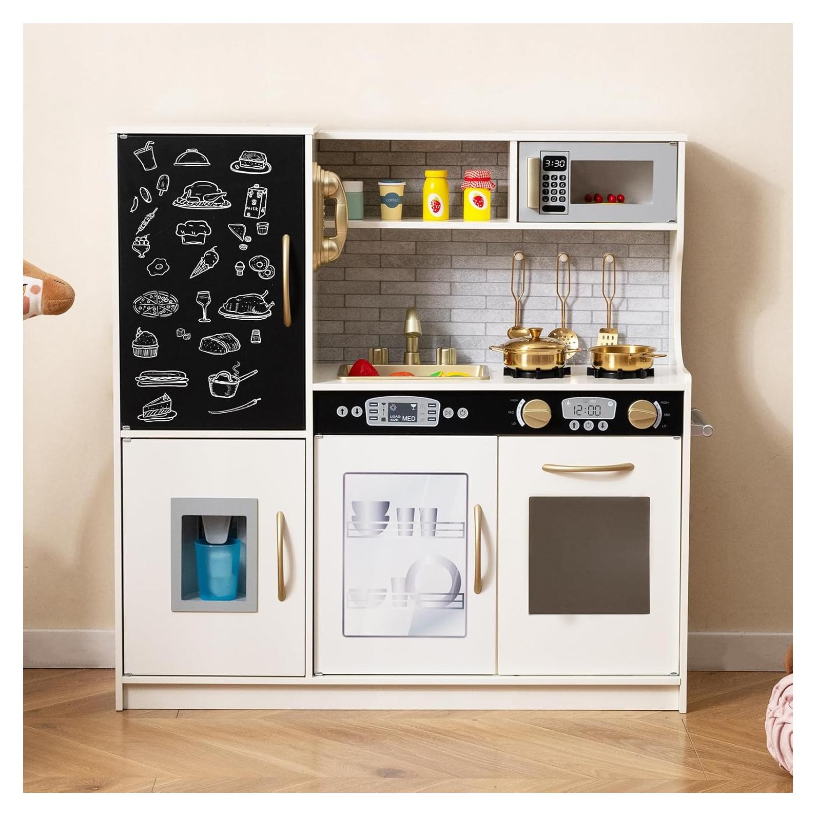 Cocina de Juguete KOTEK para Niños con Accesorios - Crema