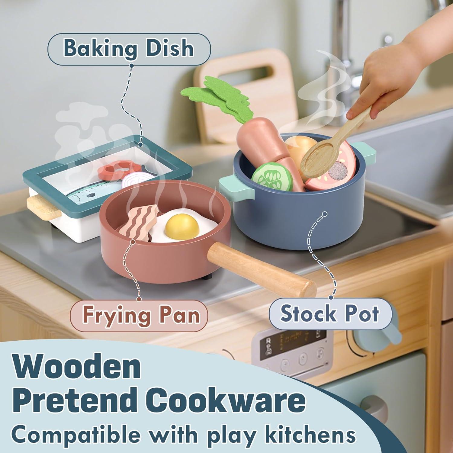 Conjunto de Comida de Juguete de Madera Lehoo Castle