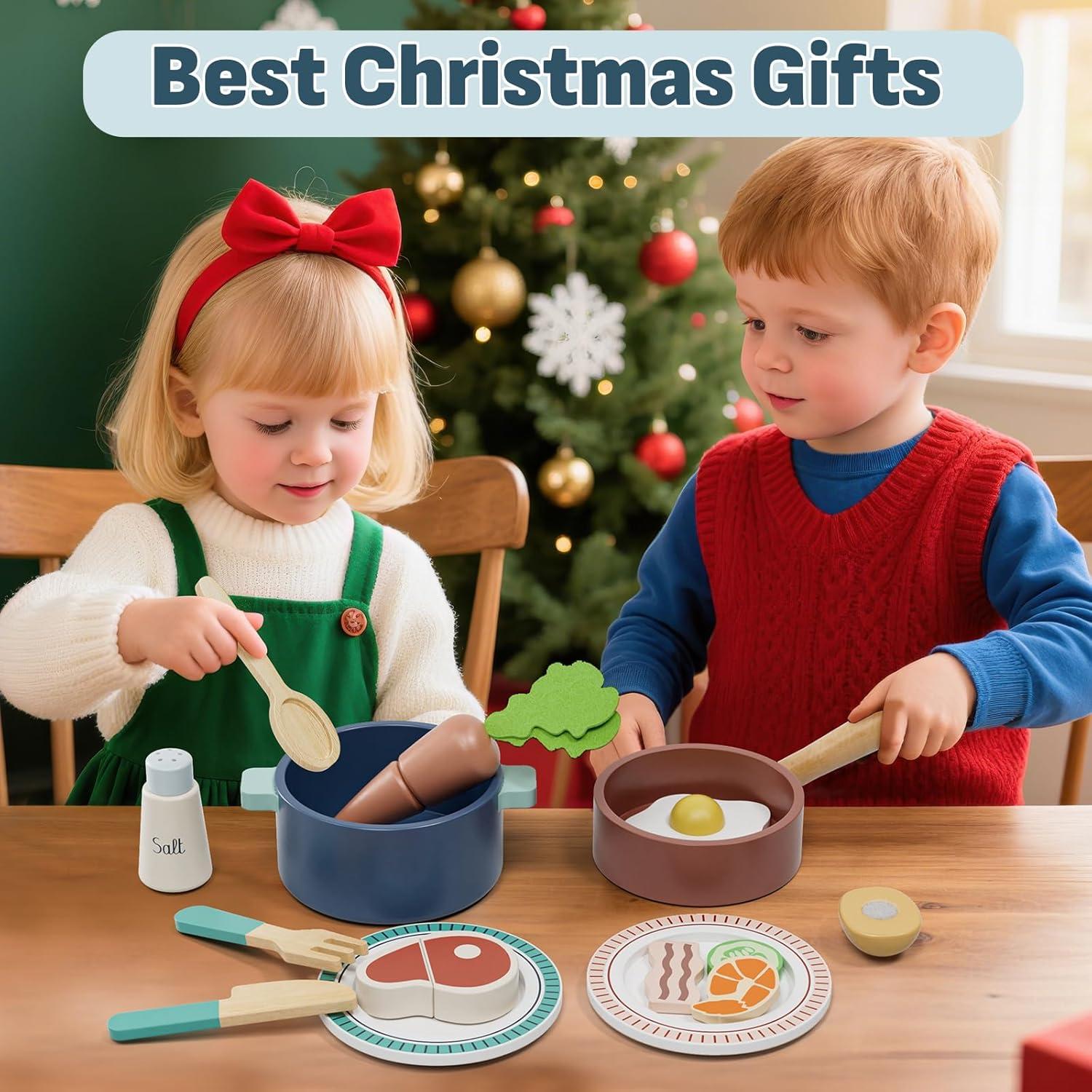 Conjunto de Comida de Juguete de Madera Lehoo Castle