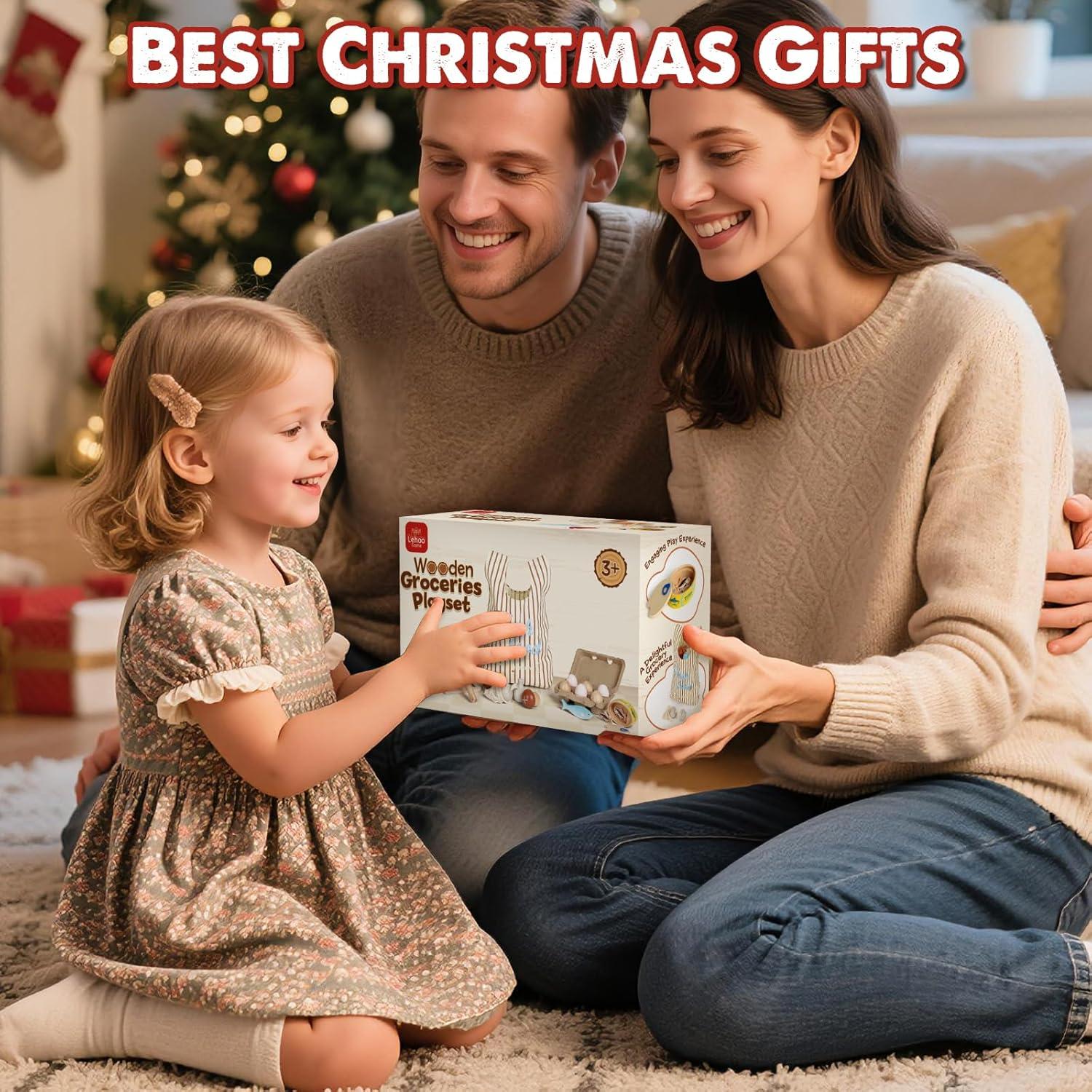 Conjunto de Comida de Juguete de Madera Lehoo Castle