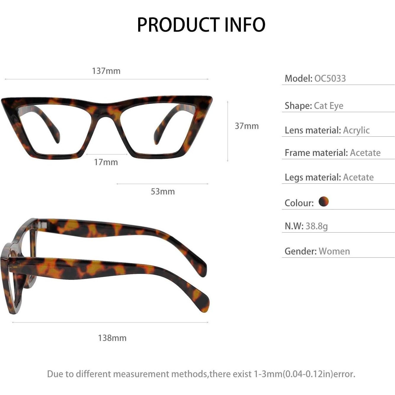 Gafas de Lectura OCCI CHIARI Gato Ojo 2.5x Marrón