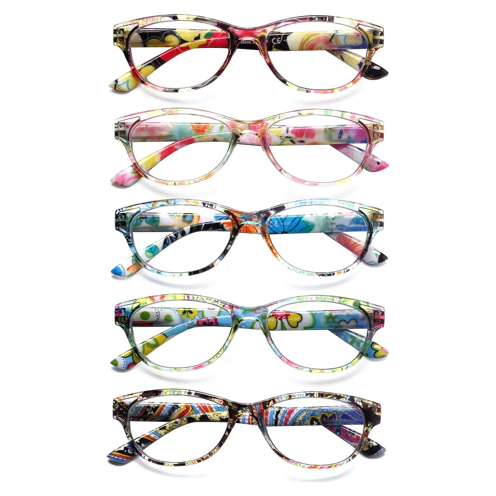 Gafas de lectura Cat Eye SIGVAN 5 pares con bloqueo luz azul