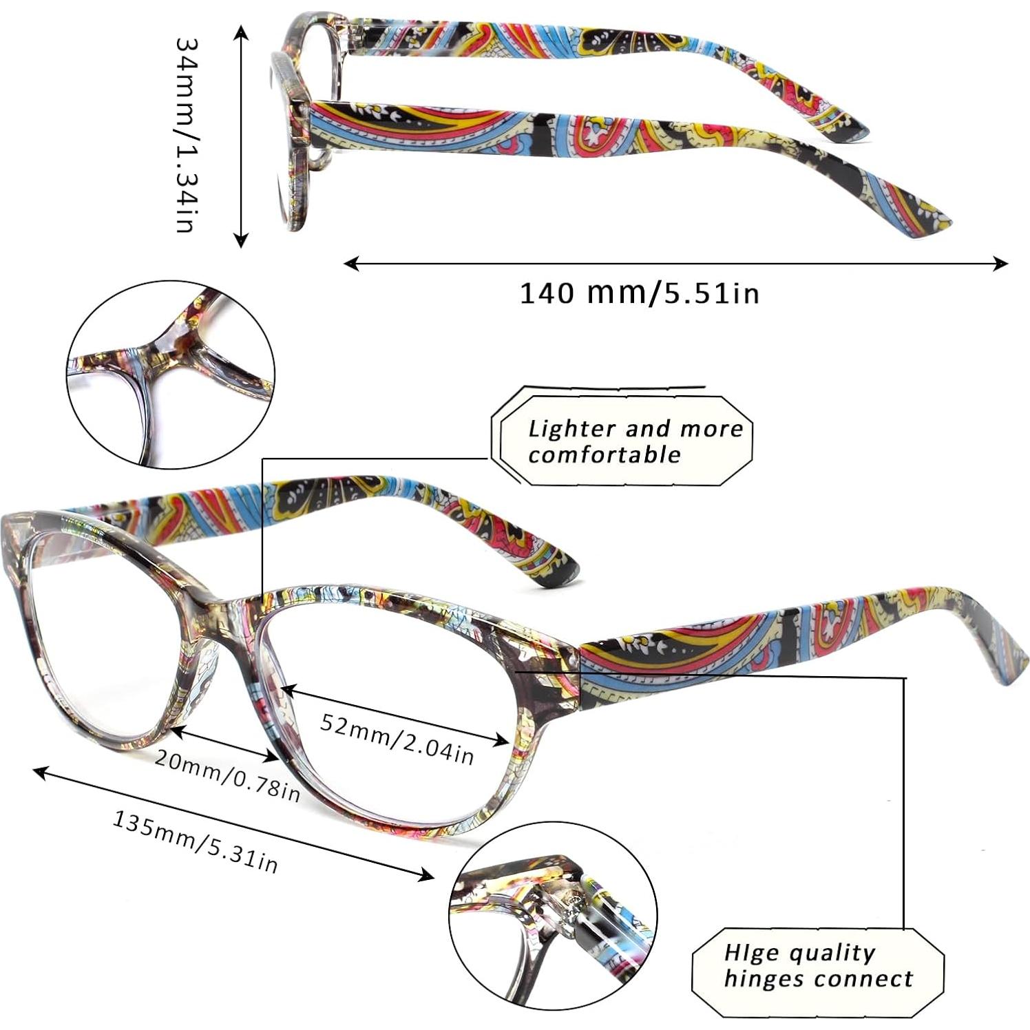 Gafas de lectura Cat Eye SIGVAN 5 pares con bloqueo luz azul