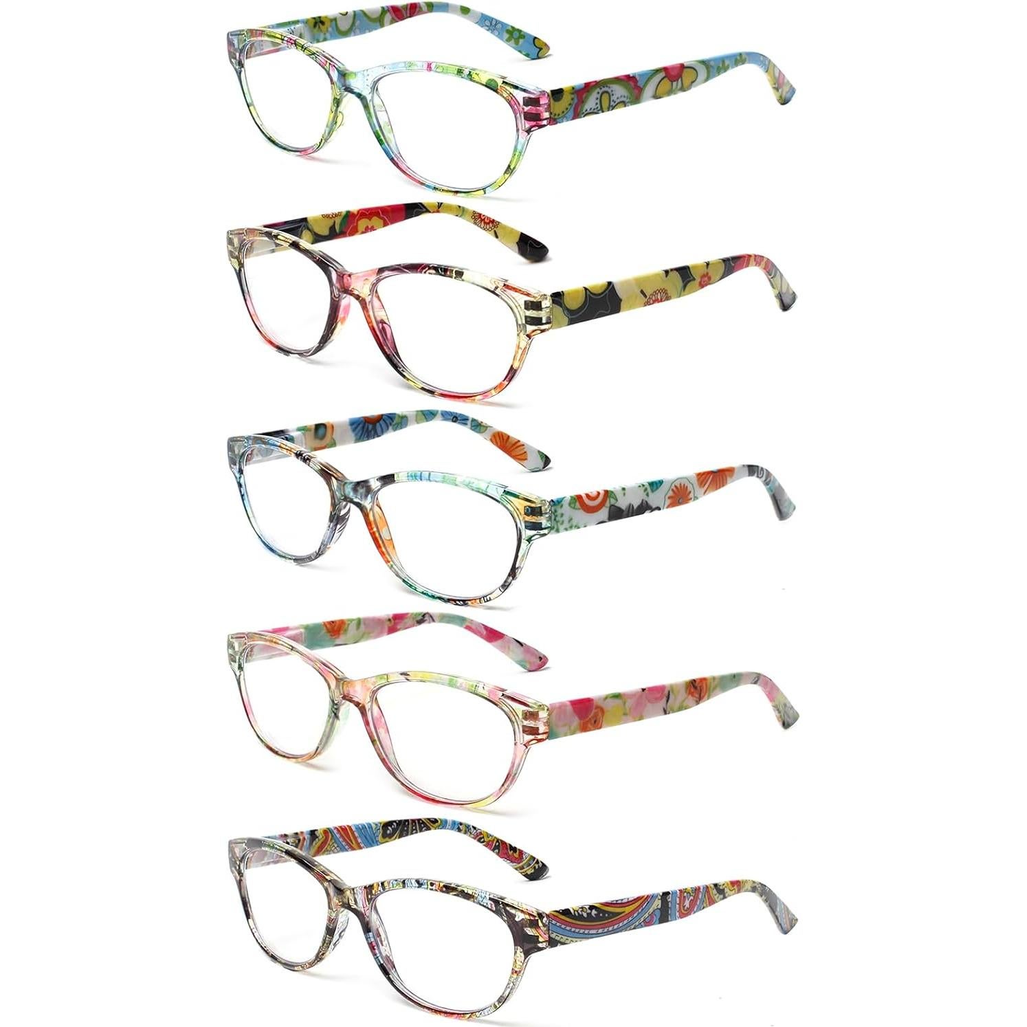 Gafas de lectura Cat Eye SIGVAN 5 pares con bloqueo luz azul