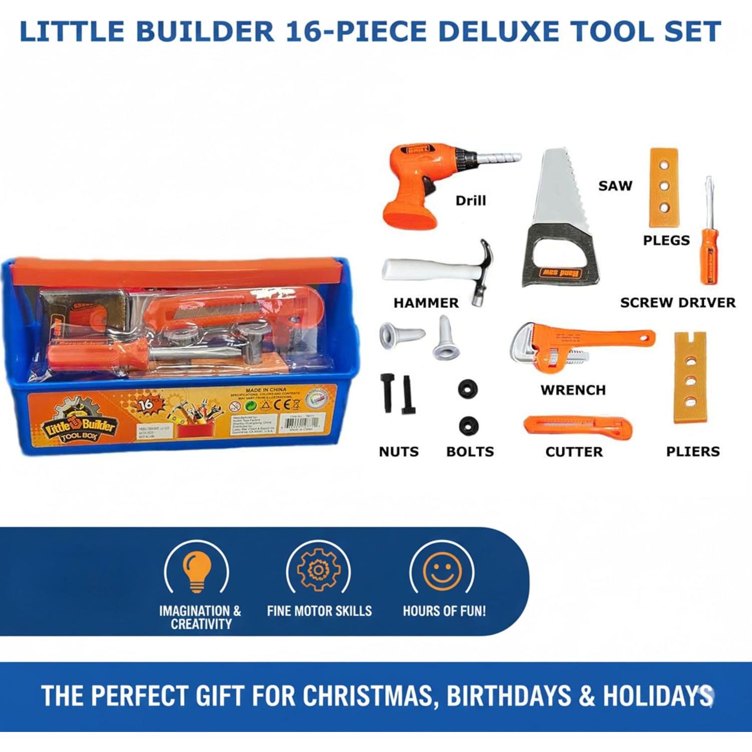 Juego Educativo de Herramientas 16 Piezas eBigValue para Niños