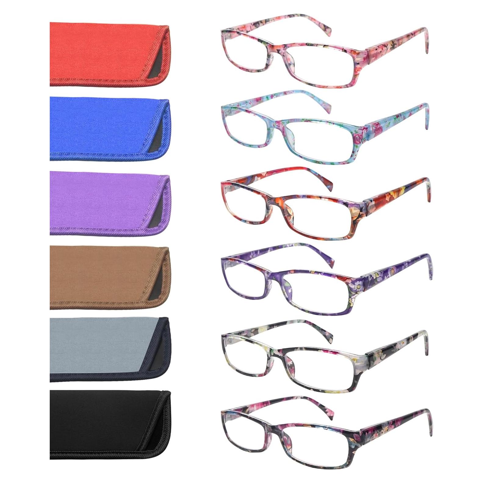 Gafas de Lectura VIDEBLA 6 Paquete Mezcla 1.5x Anti Luz Azul