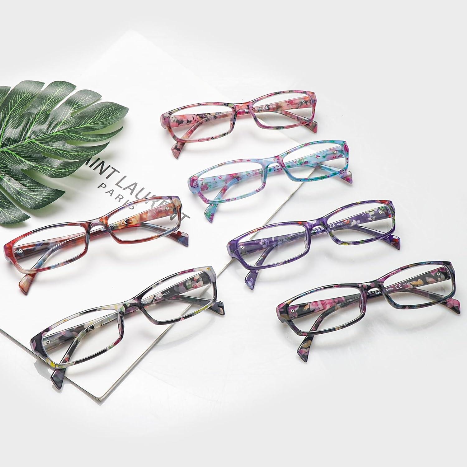 Gafas de Lectura VIDEBLA 6 Paquete Mezcla 1.5x Anti Luz Azul