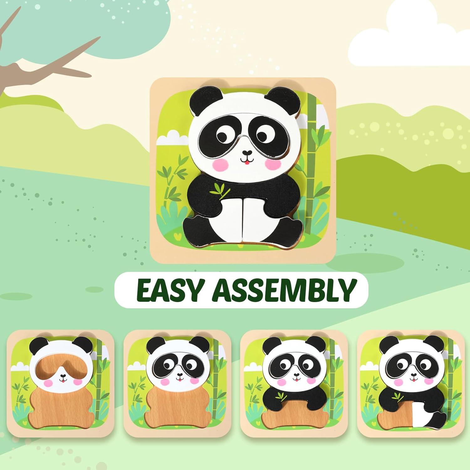 Rompecabezas de Madera Edutree para Niños 1-4 Años - 6 Piezas